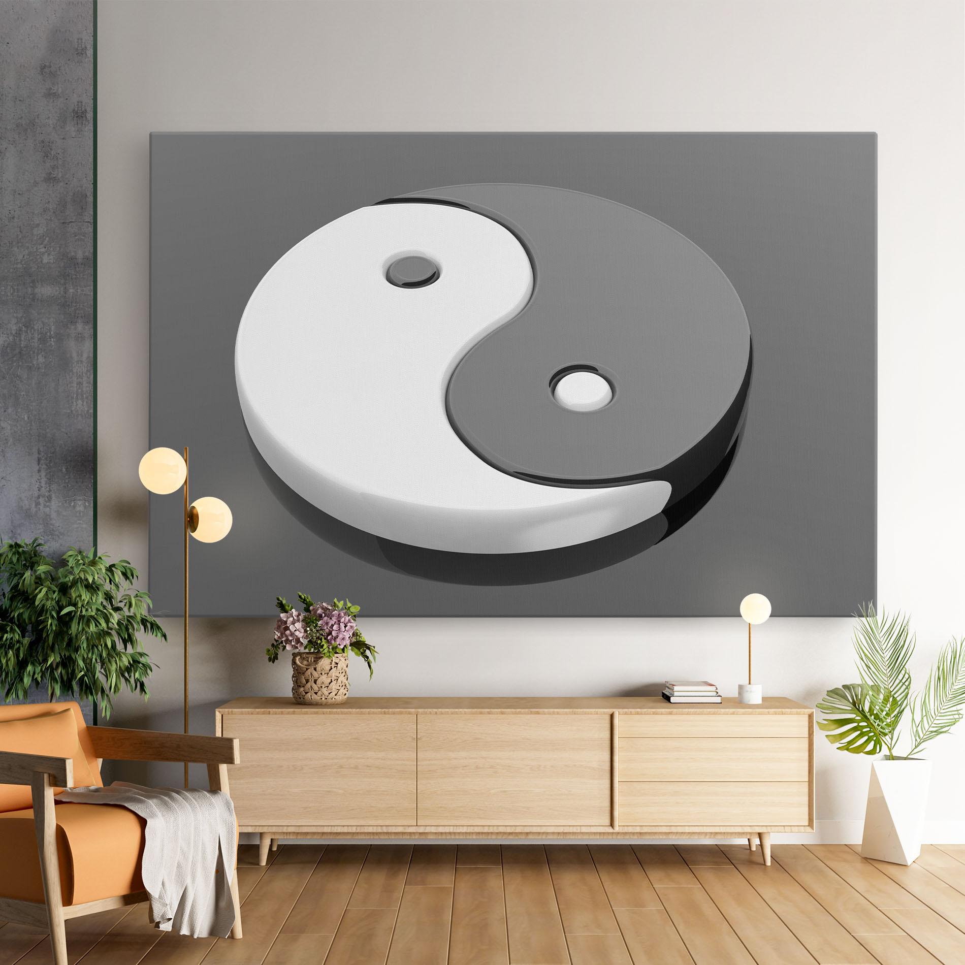 Tablou Canvas 3d Yinyang mockup 9