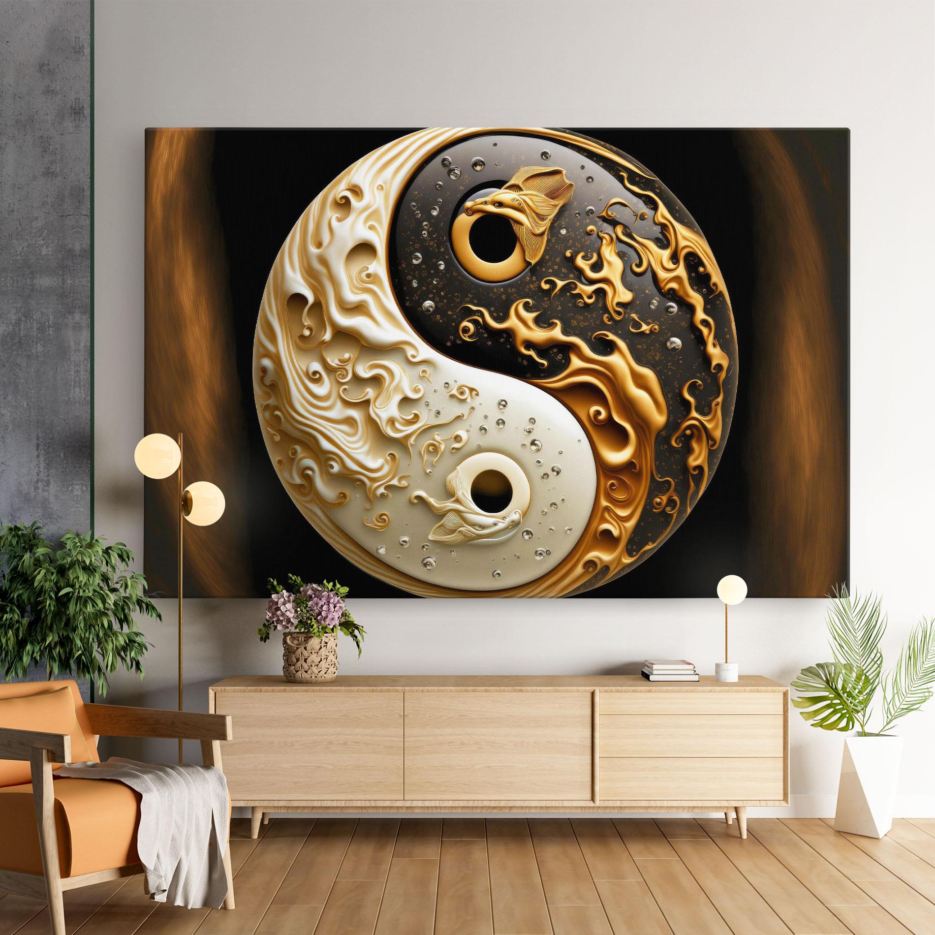Tablou Canvas Caramel Yinyang mockup 9