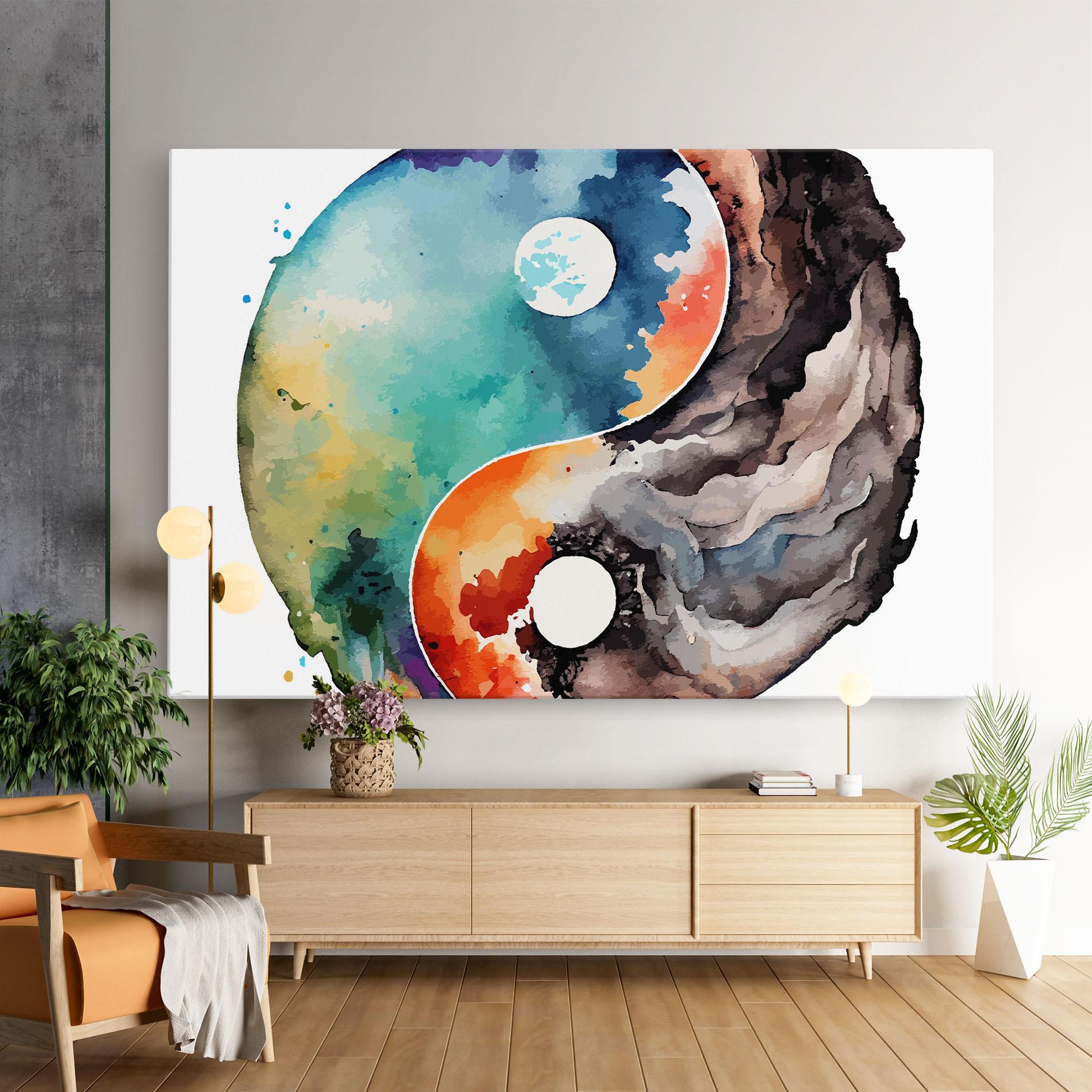 Tablou Canvas Earth Yinyang Art mockup 9