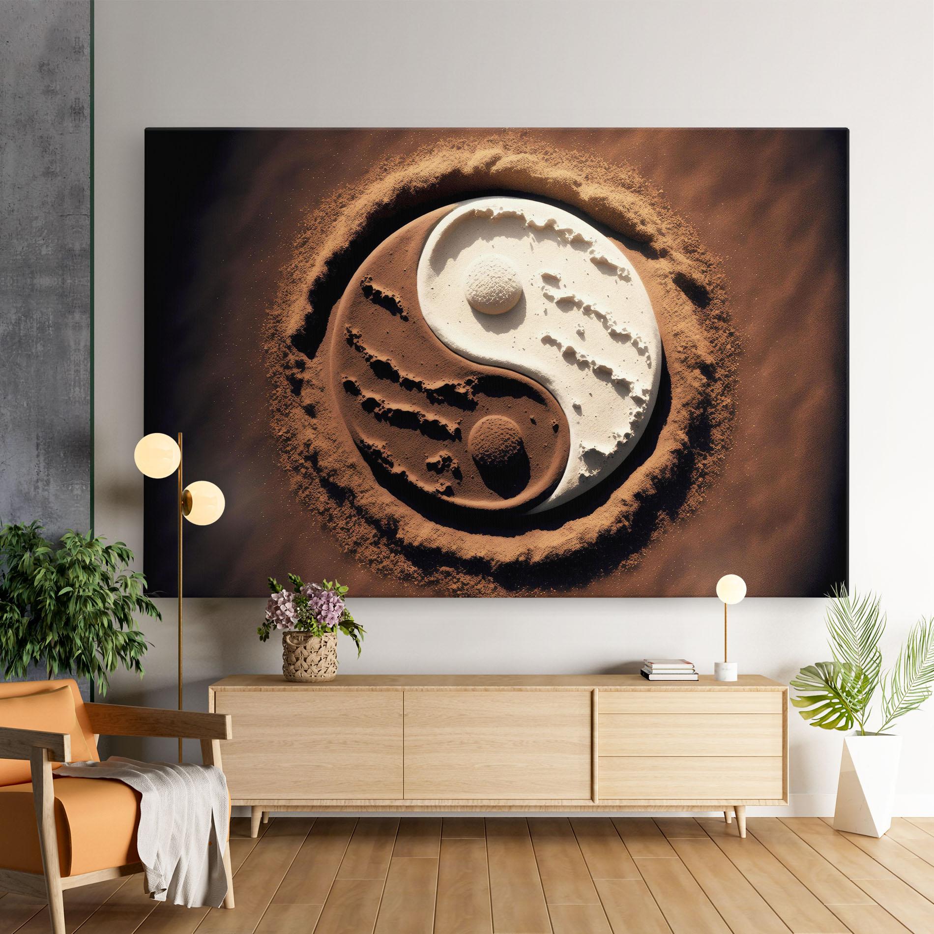 Tablou Canvas Earth Yinyang mockup 9