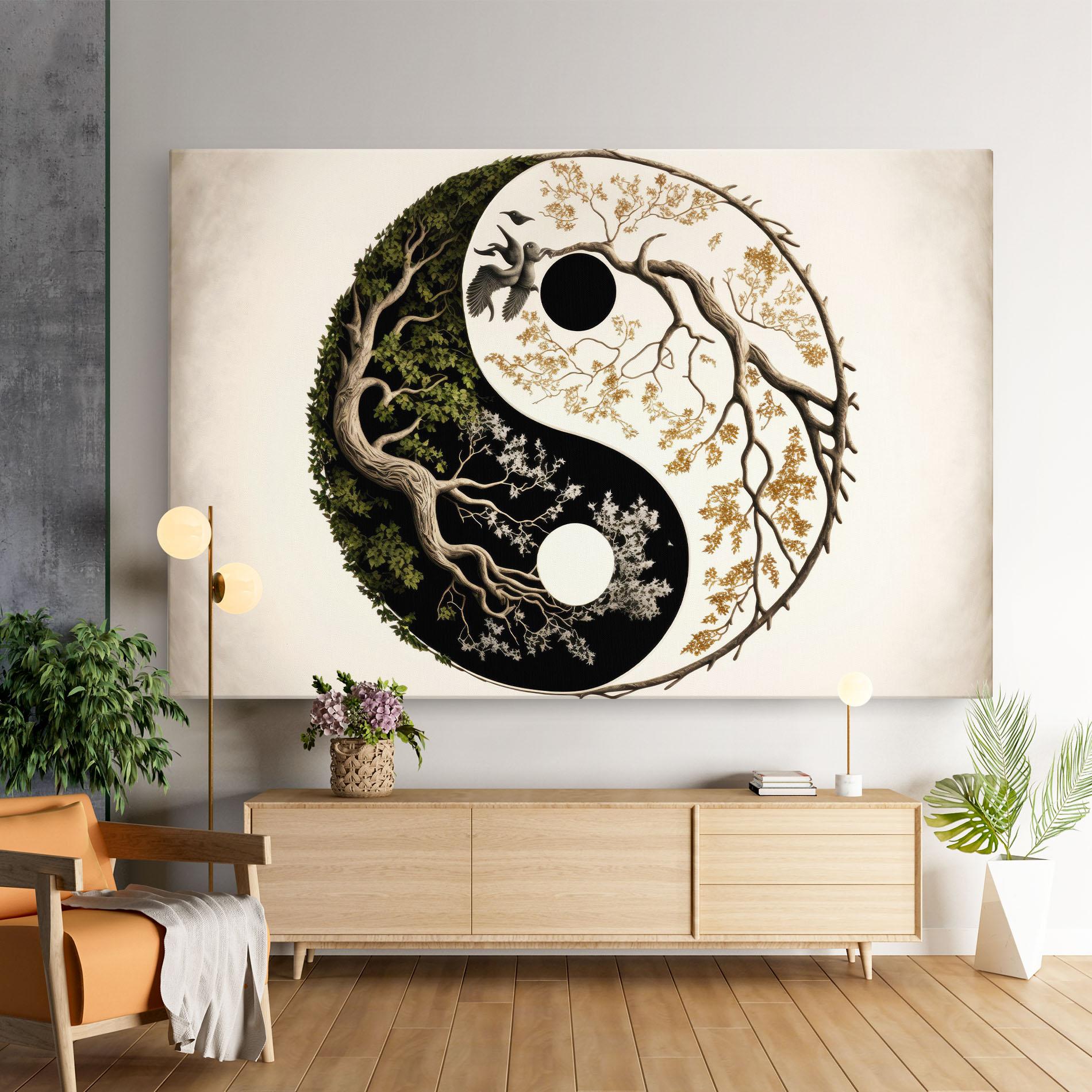 Tablou Canvas Tree Yinyang mockup 9