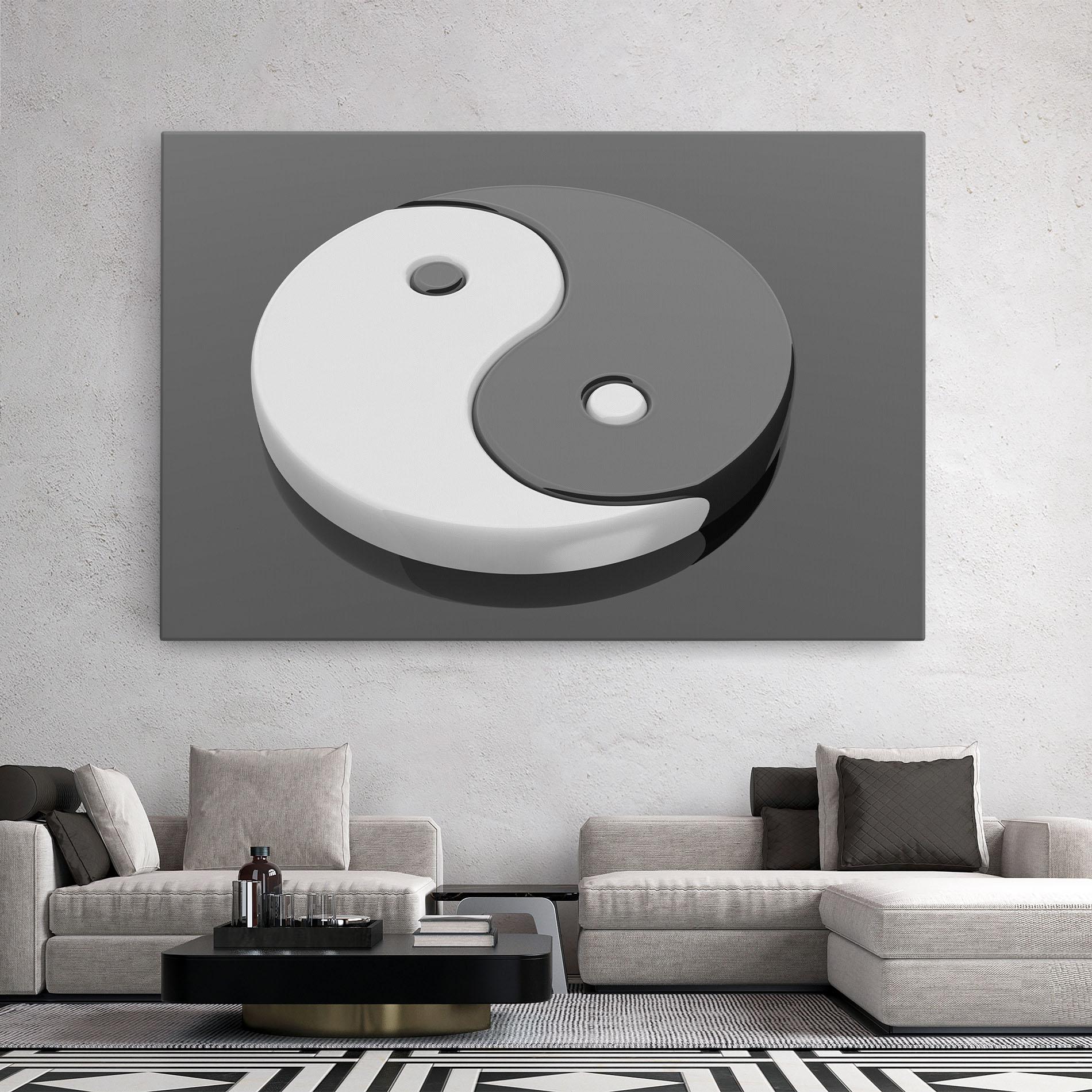 Tablou Canvas 3d Yinyang mockup 2