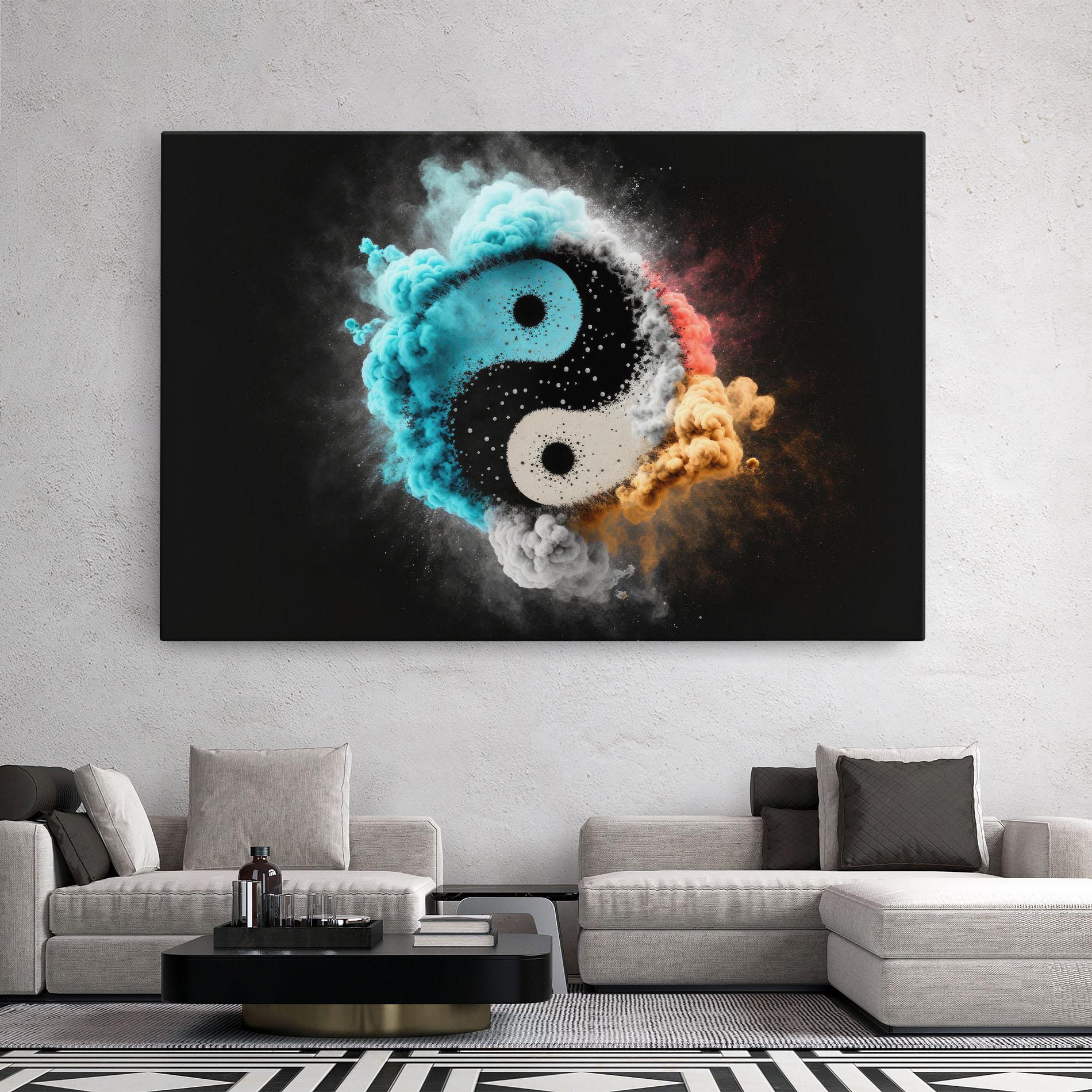 Tablou Canvas Blue Smoke Yinuang mockup 2