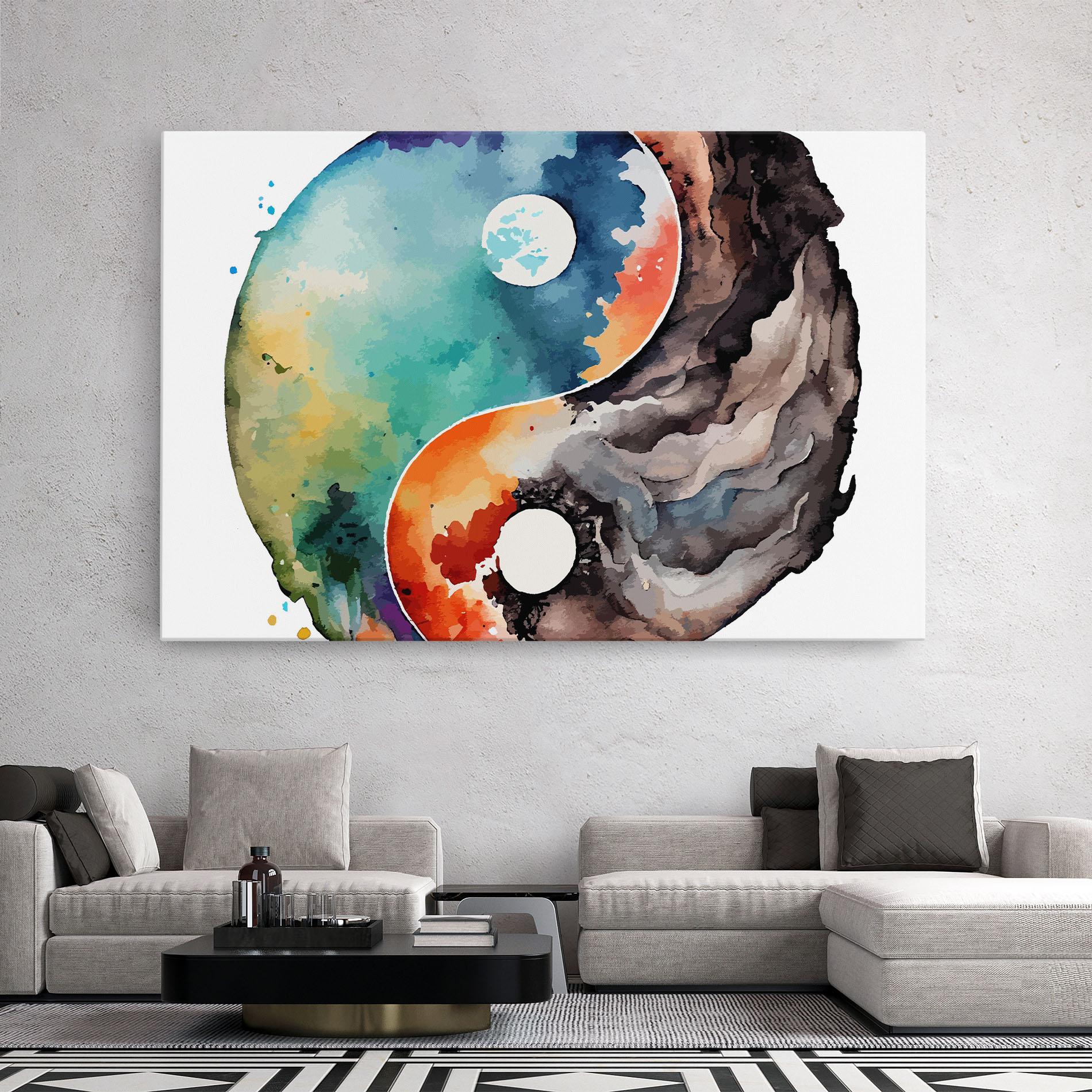 Tablou Canvas Earth Yinyang Art mockup 2
