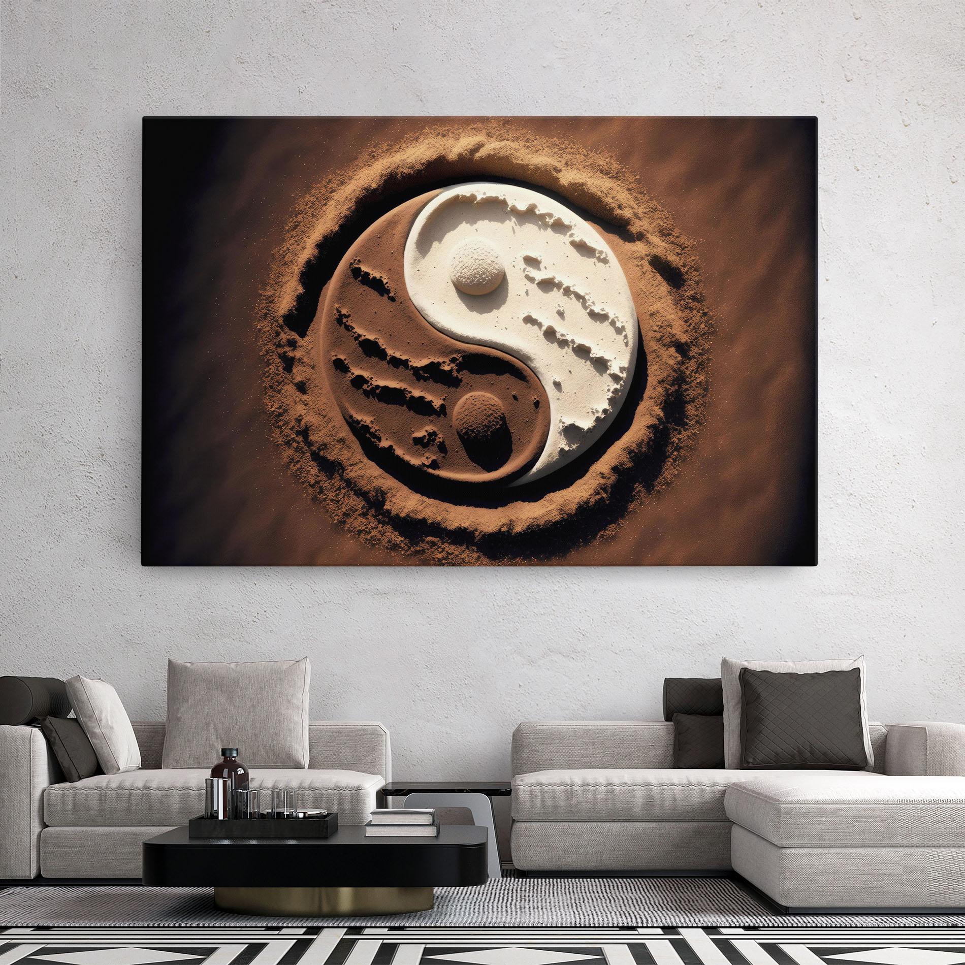 Tablou Canvas Earth Yinyang mockup 2