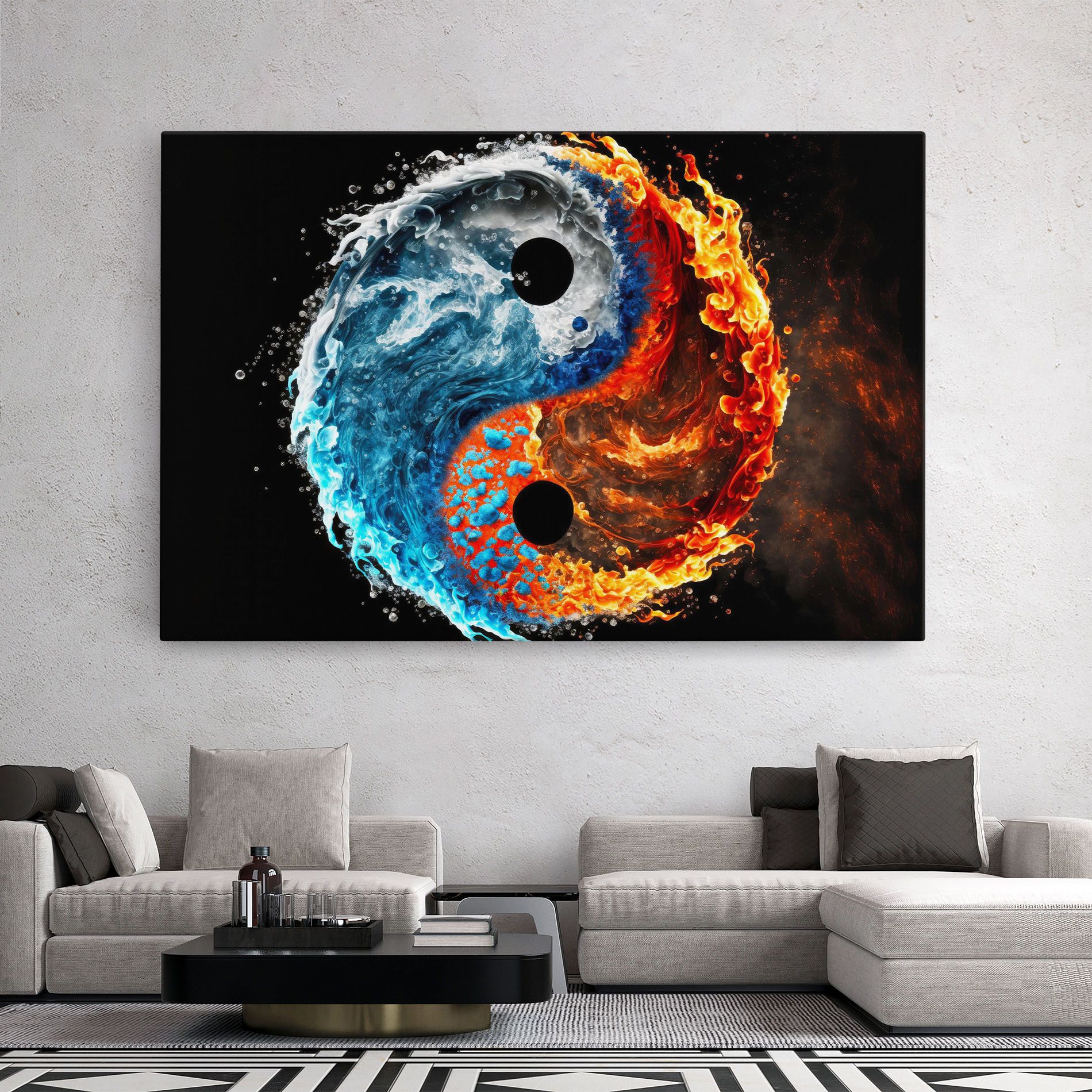 Fire Water Yin Yang mockup 2