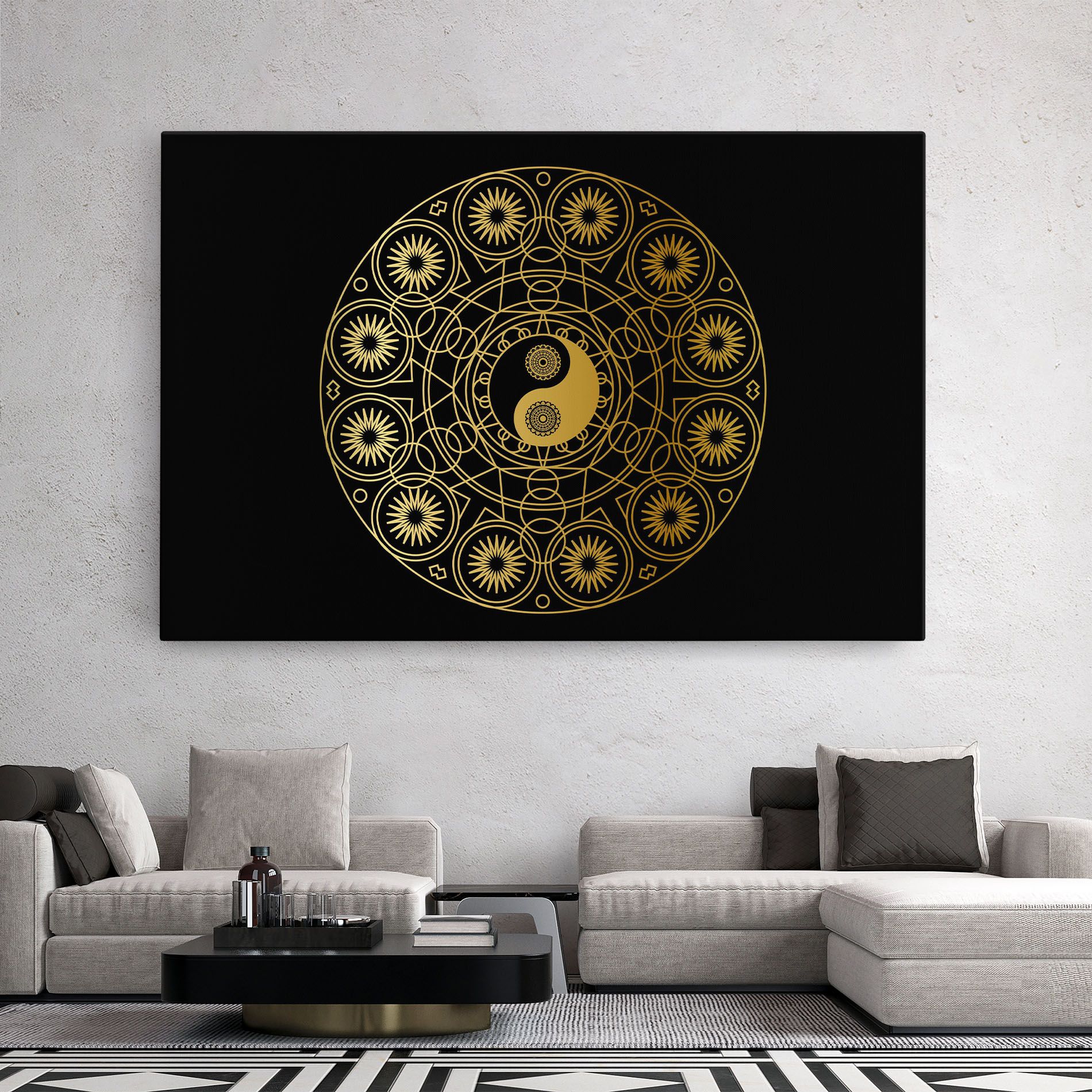 Gold Meditation Mandala mockup 2