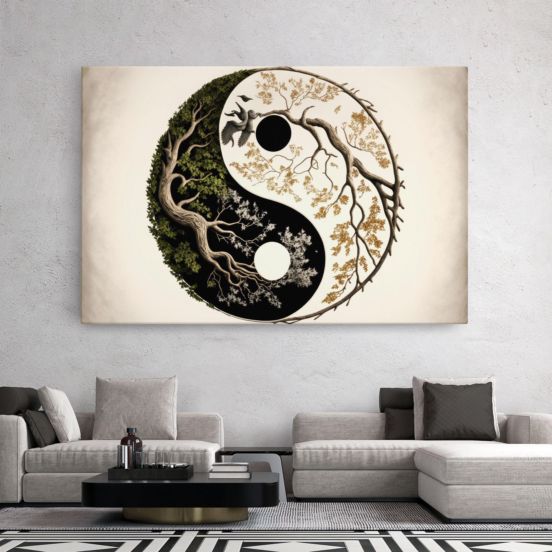 Tablou Canvas Tree Yinyang mockup 2
