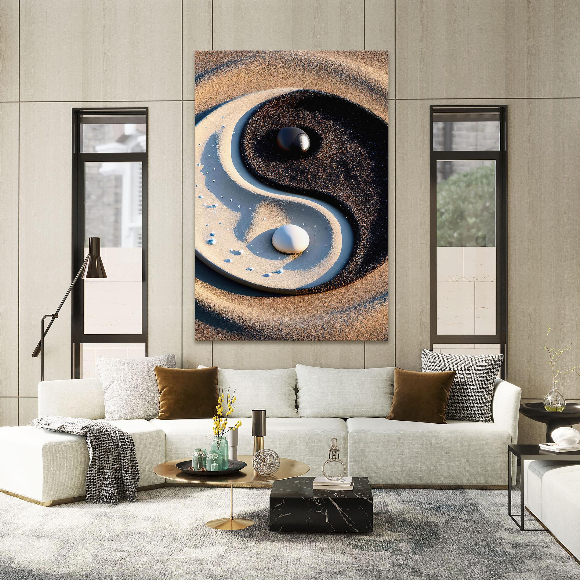 Tablou Canvas Pretty Sand Yinyang mockup 2