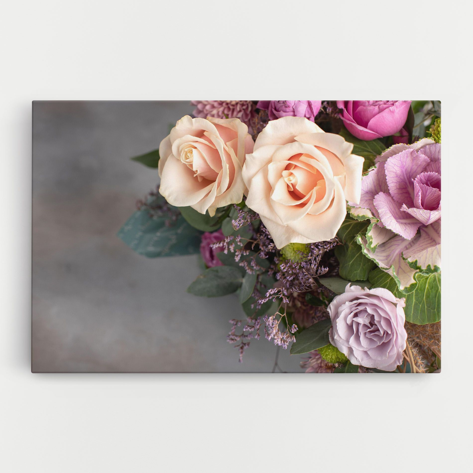 Cream Purple Bouquet mockup 0