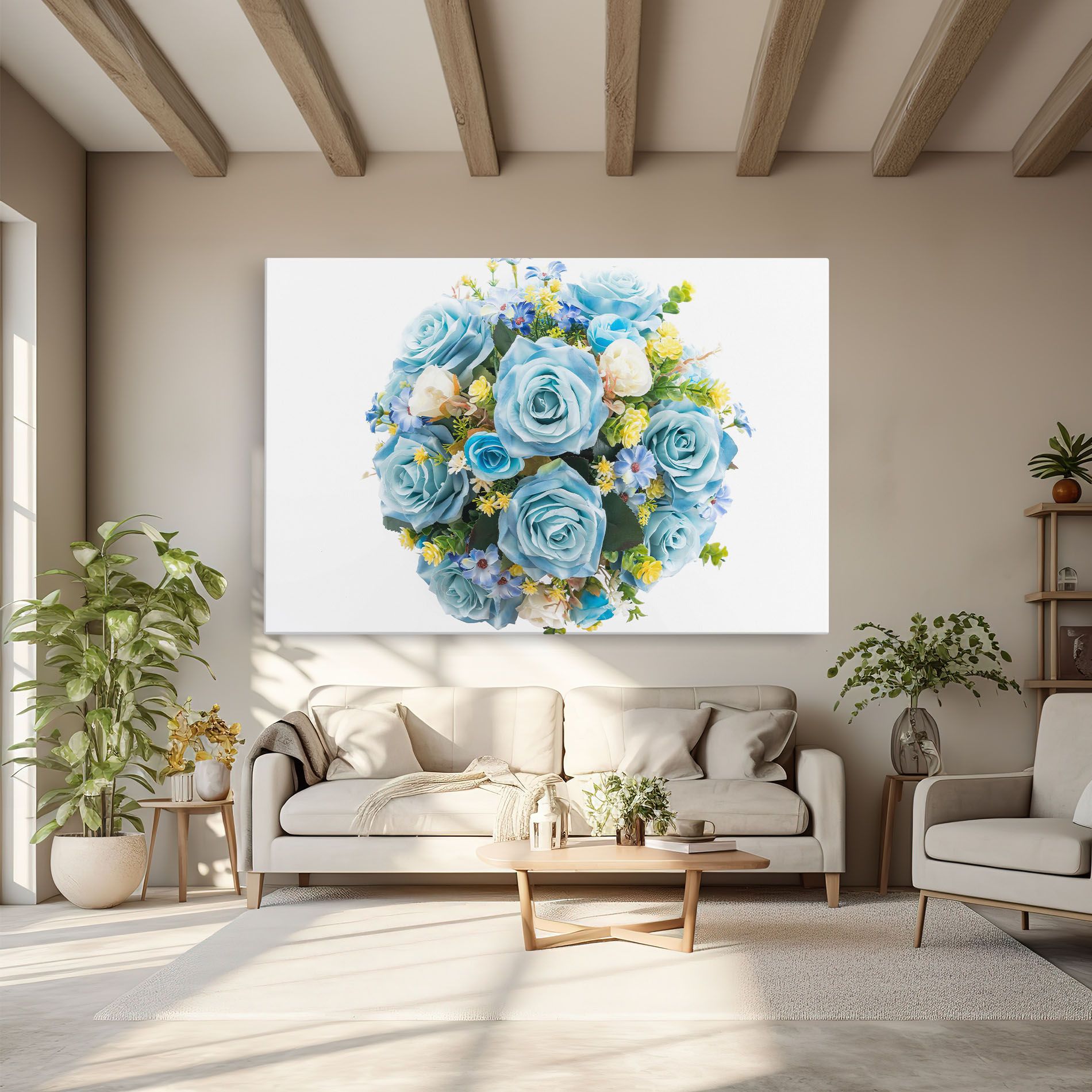 Blue Roses Bouquet mockup 6