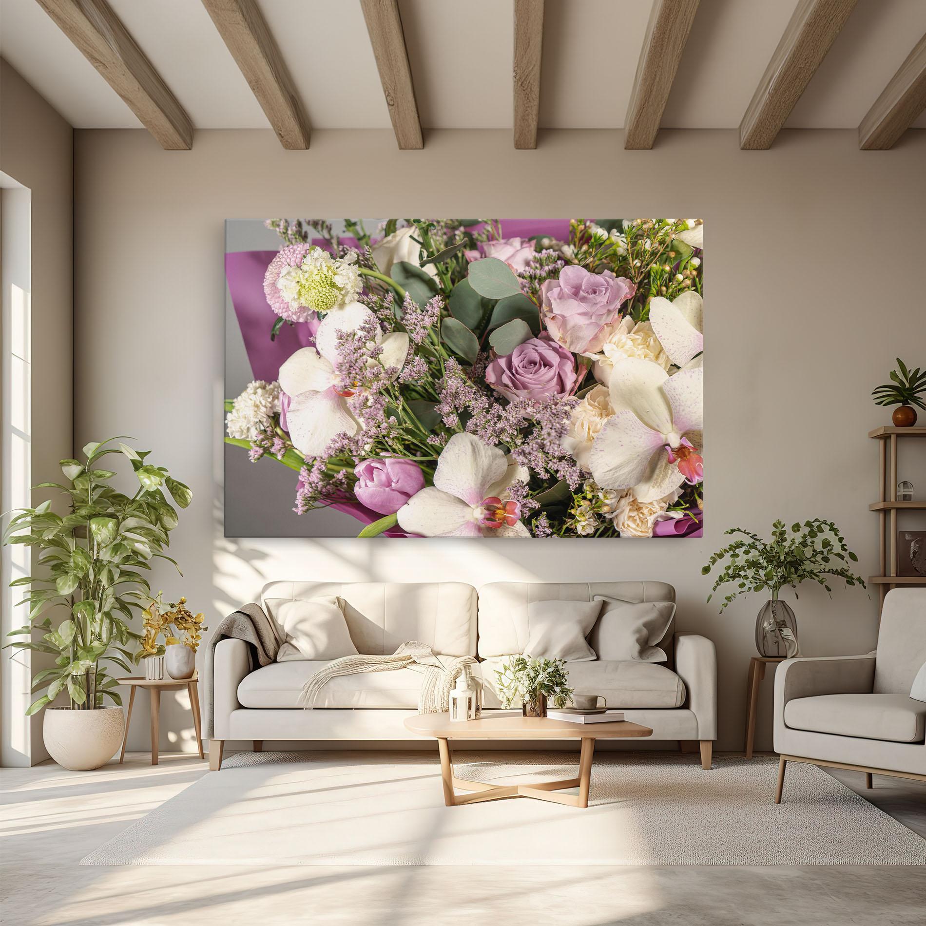 Tablou Canvas Cute Purple Bouquet mockup 6