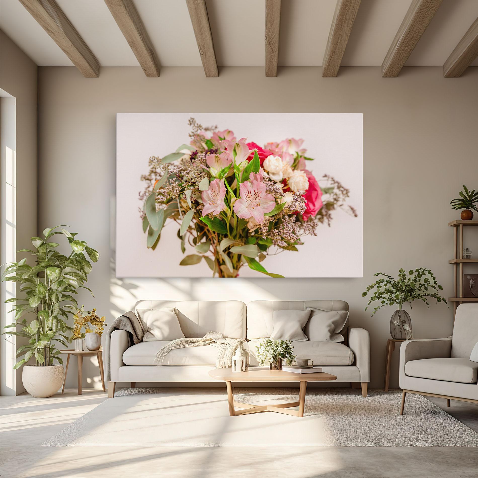 Tablou Canvas Girly Pink Bouquet mockup 6