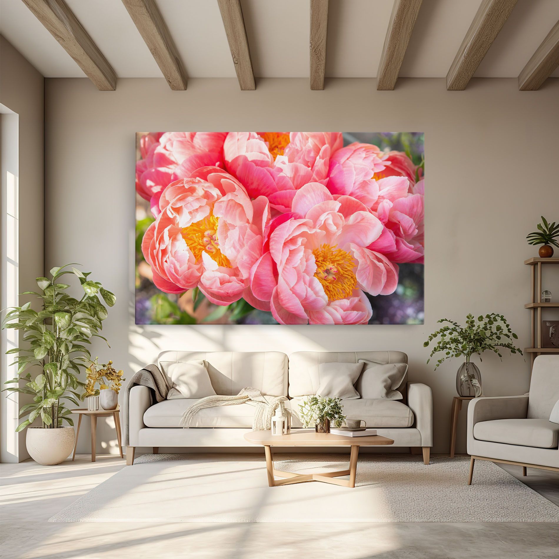 Opened Peonies Bouquet mockup 6