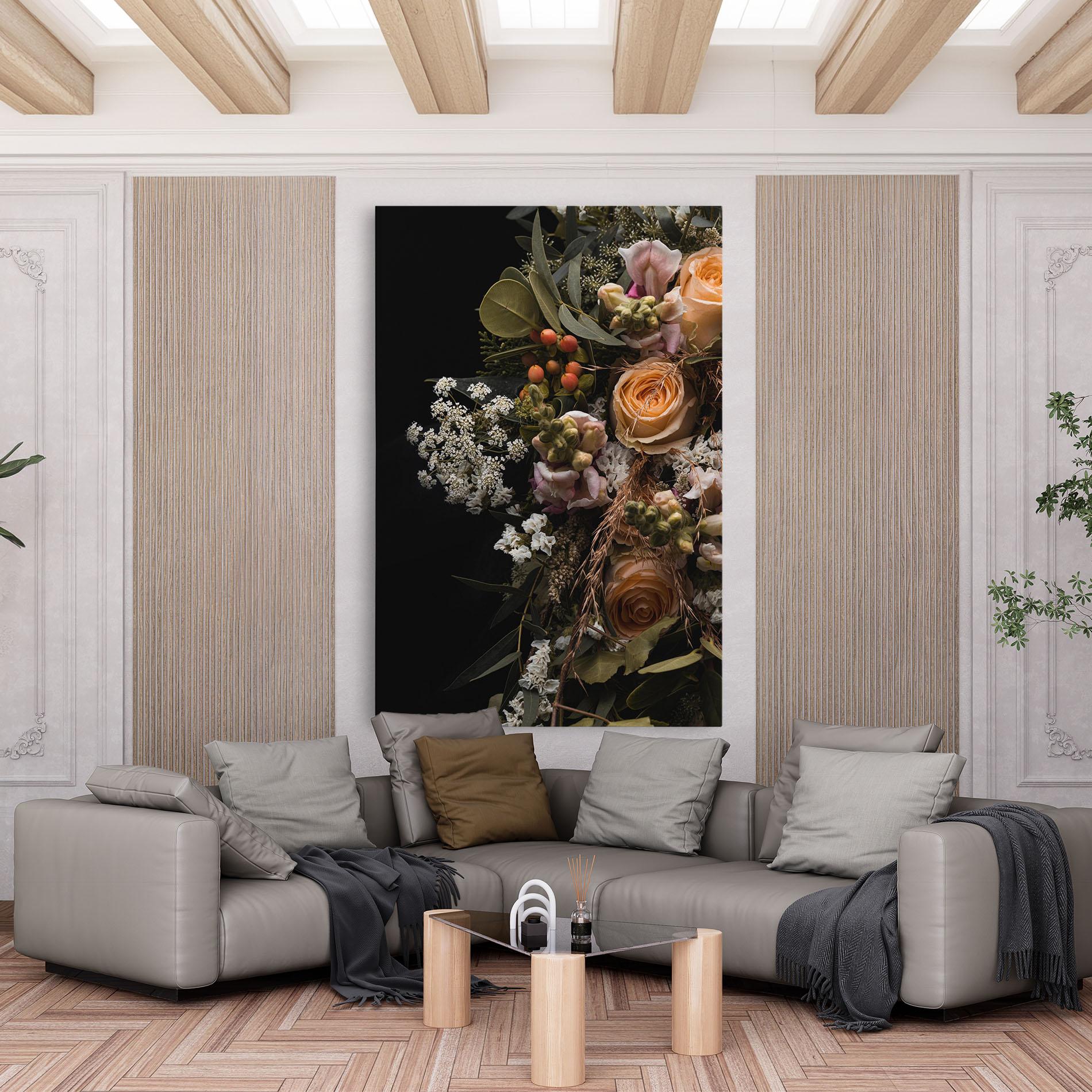 Tablou Canvas Dark Flower Bouquet mockup 6