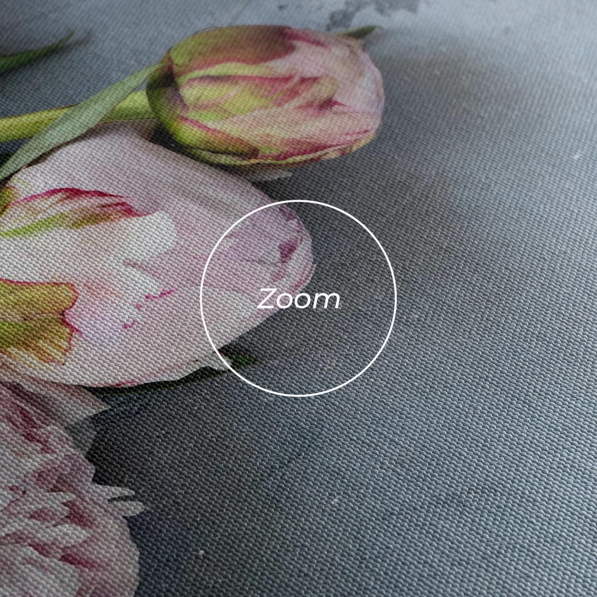 Tablou Canvas Cute Pink Peonies mockup 3