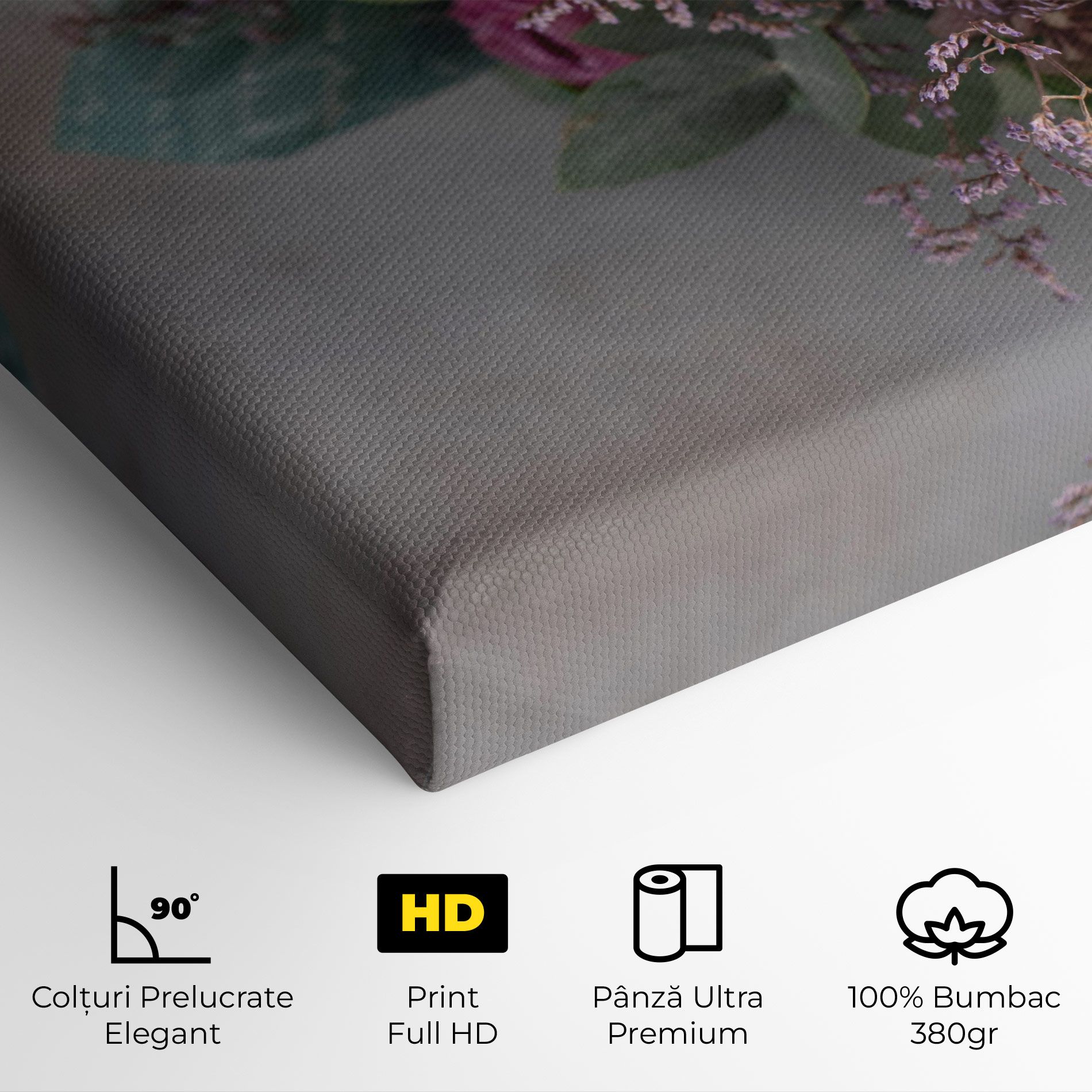 Cream Purple Bouquet mockup 4