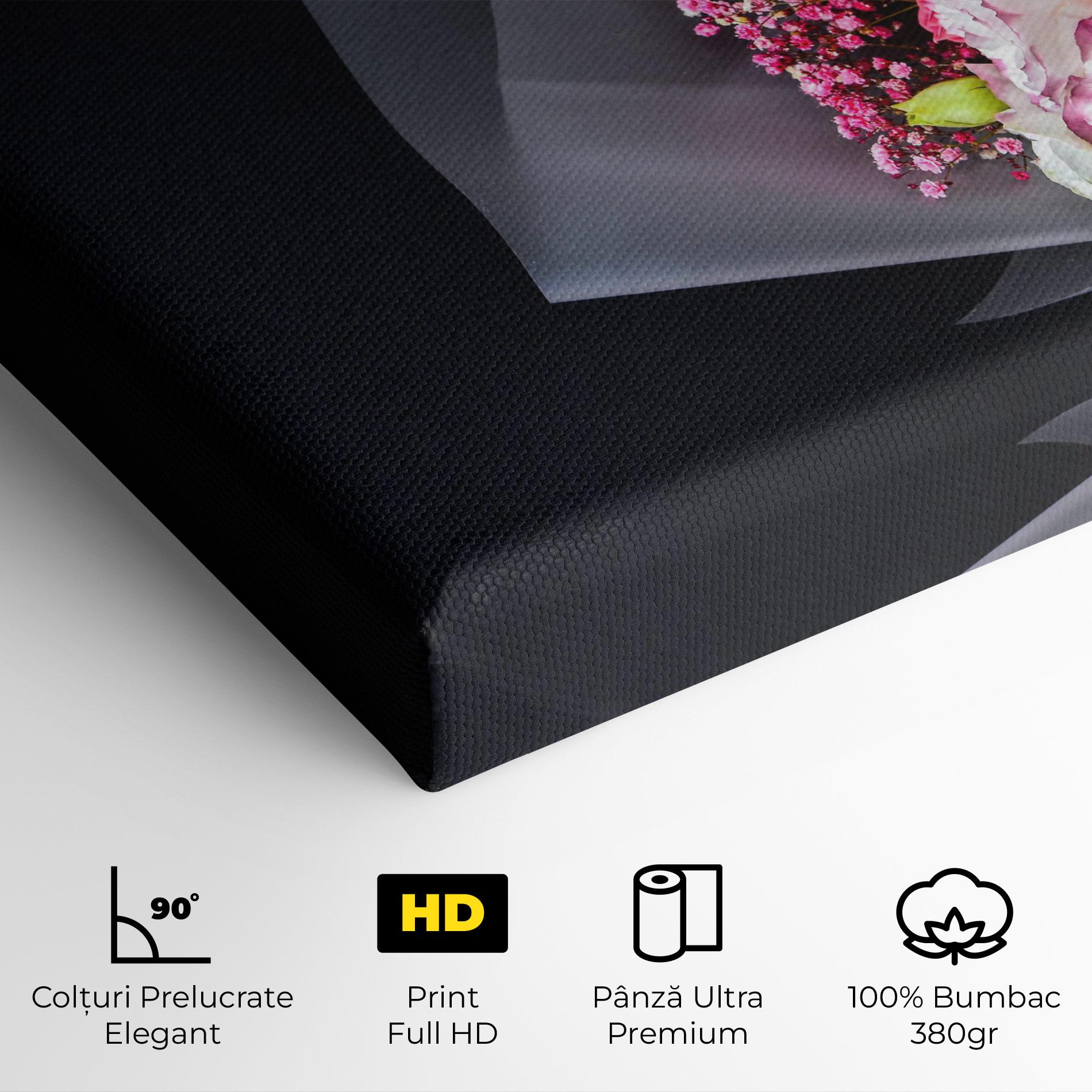 Tablou Canvas Cute Roses Bouquet mockup 4