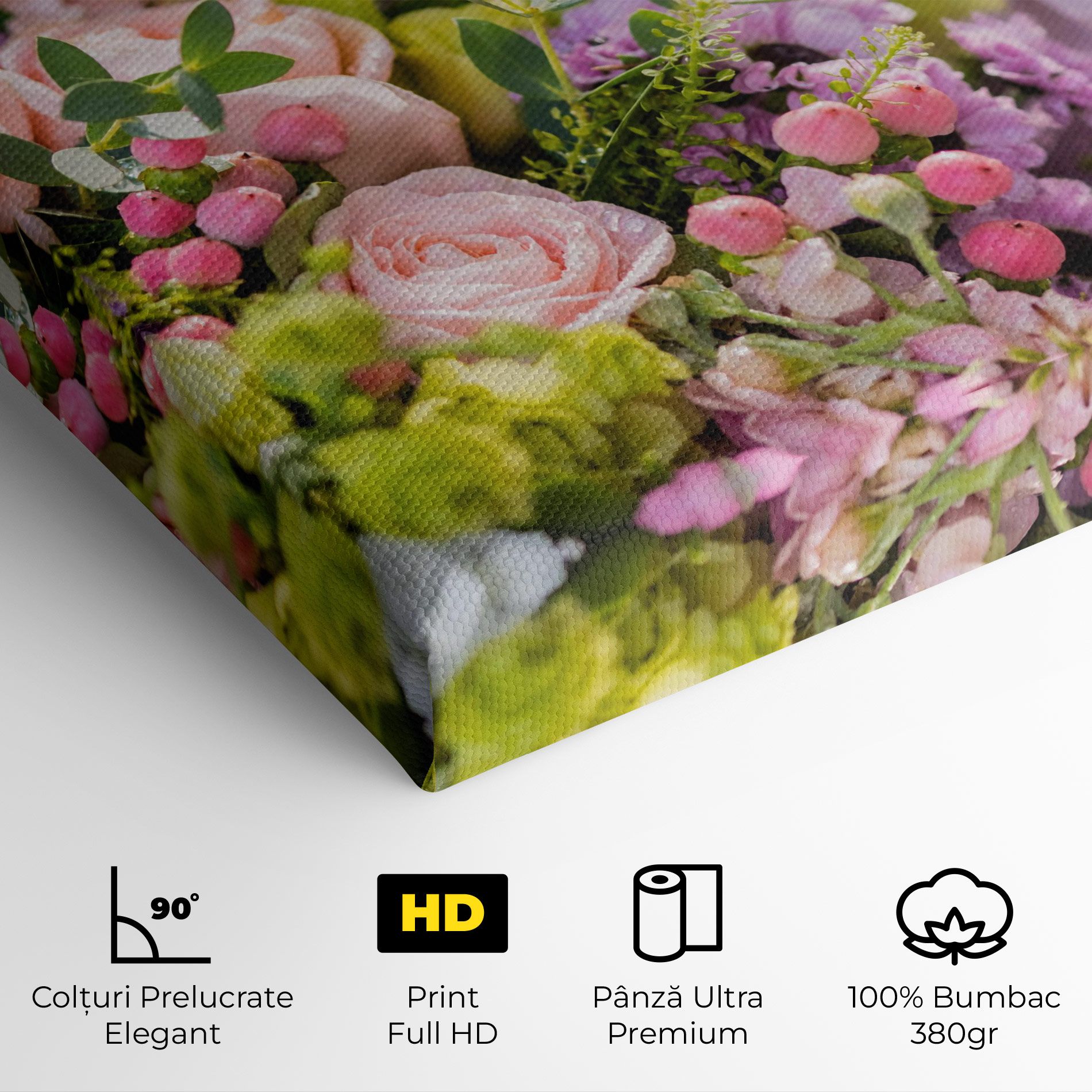 Green Pink Bouquet mockup 4