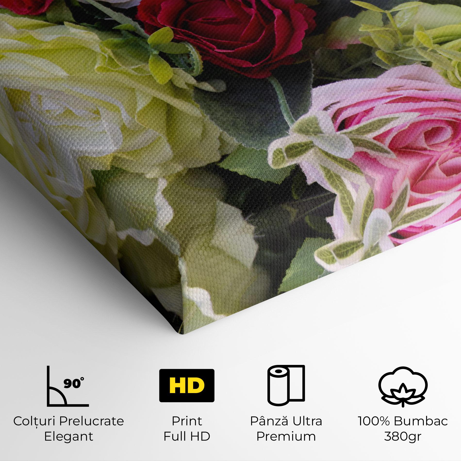 Tablou Canvas Mixed Roses Bouquet mockup 4