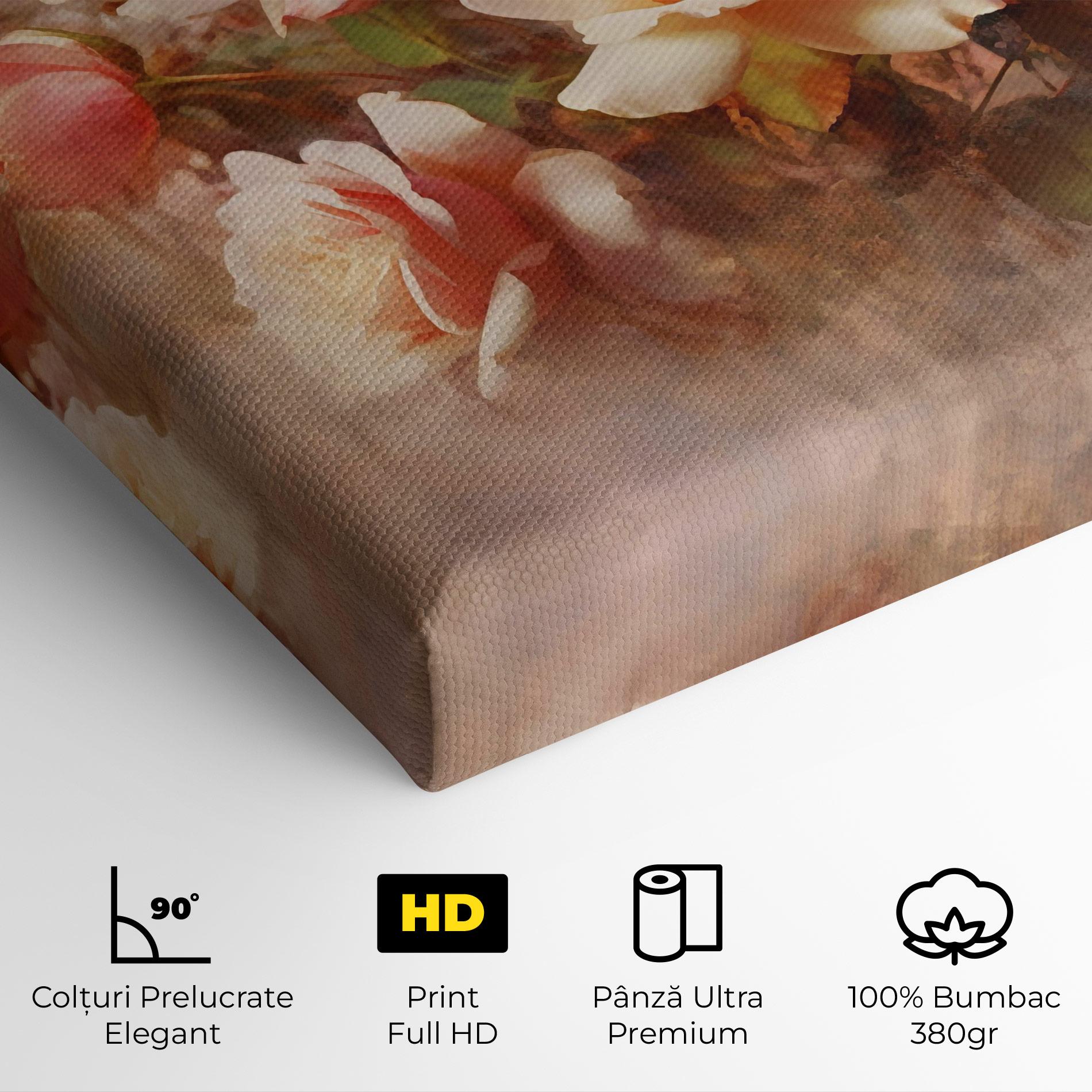 Tablou Canvas Roses Bouquet Painting mockup 4