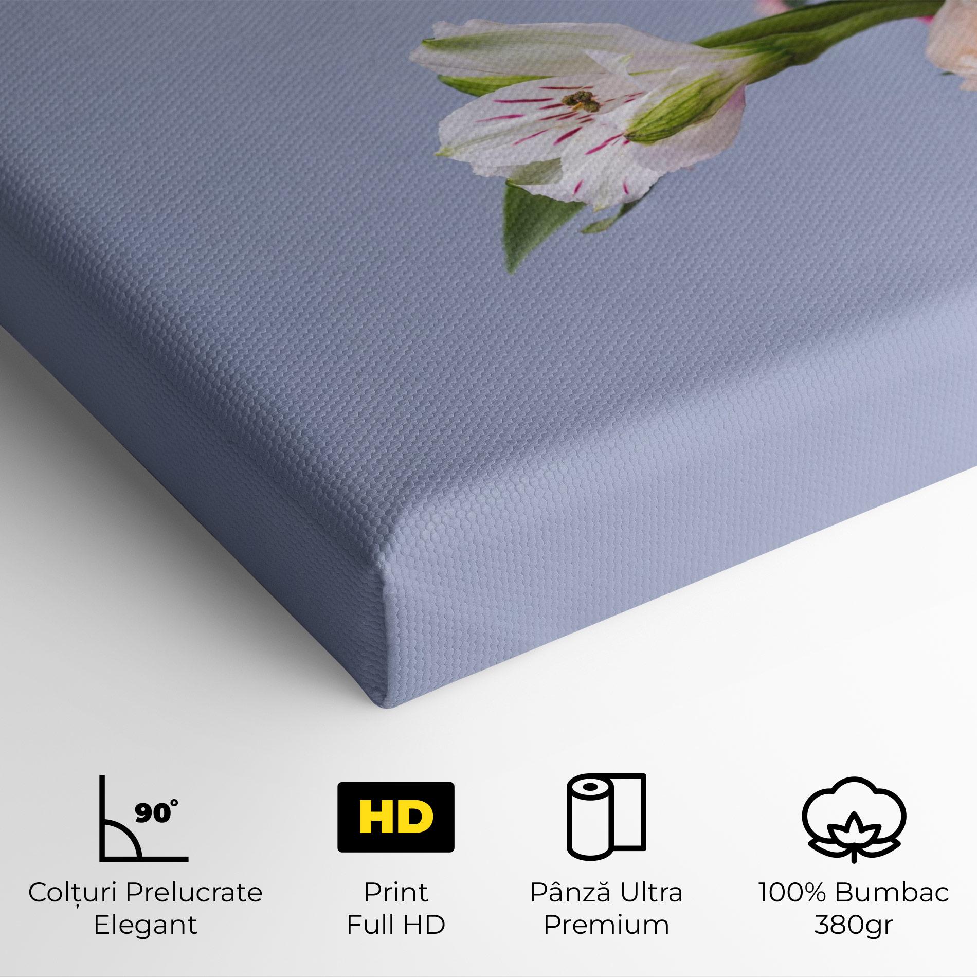 Tablou Canvas White Pink Bouquet mockup 4