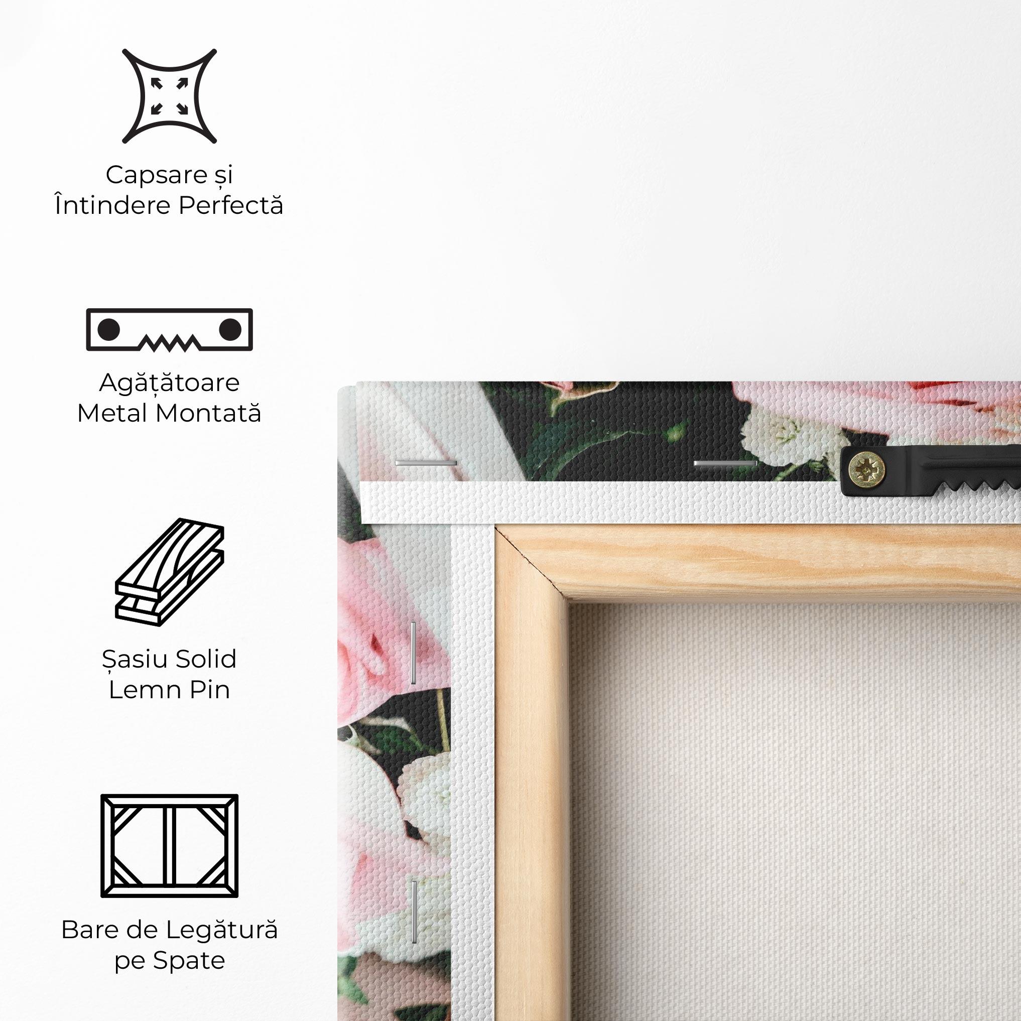 Tablou Canvas Baby Pink Bouquet mockup 5