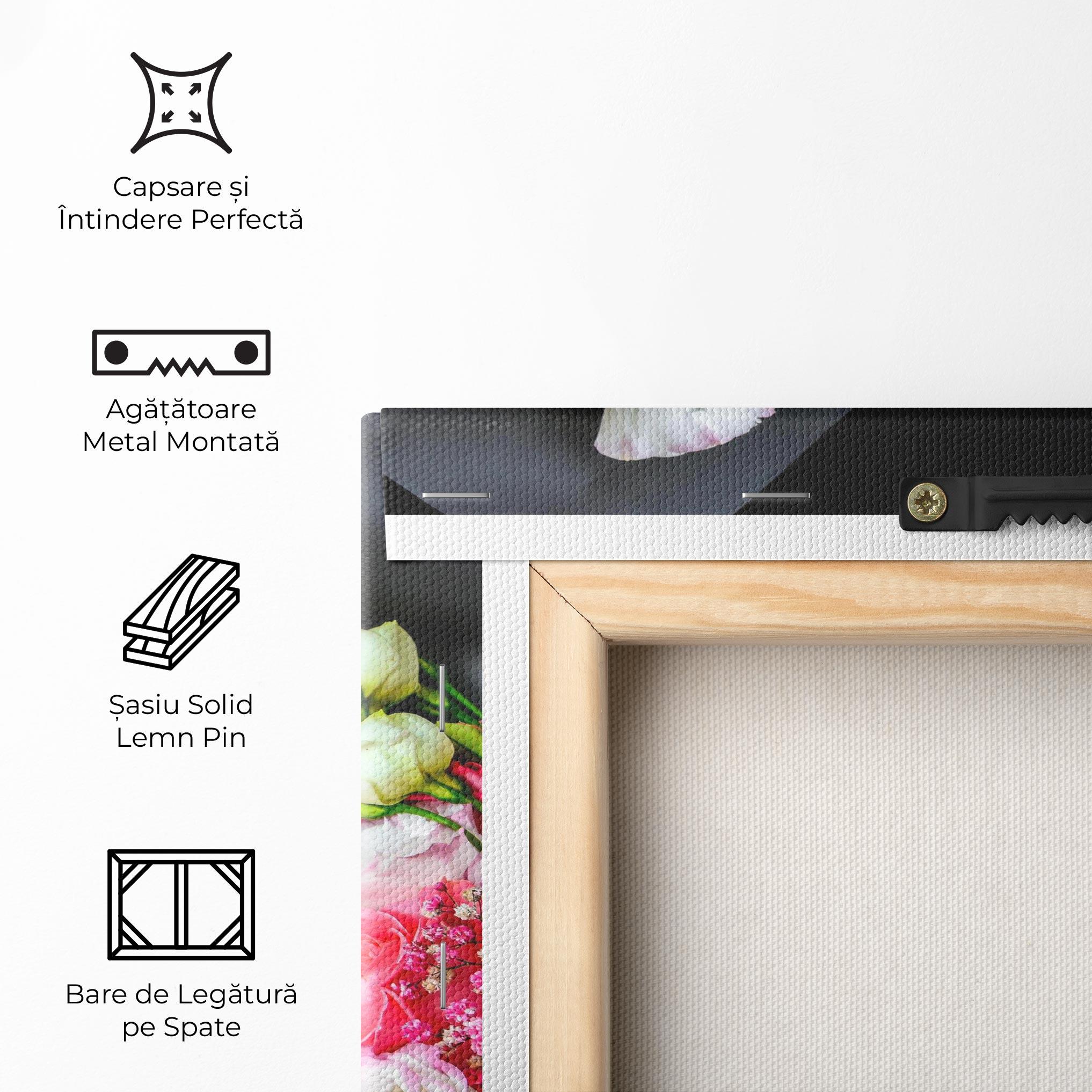 Tablou Canvas Cute Roses Bouquet mockup 5