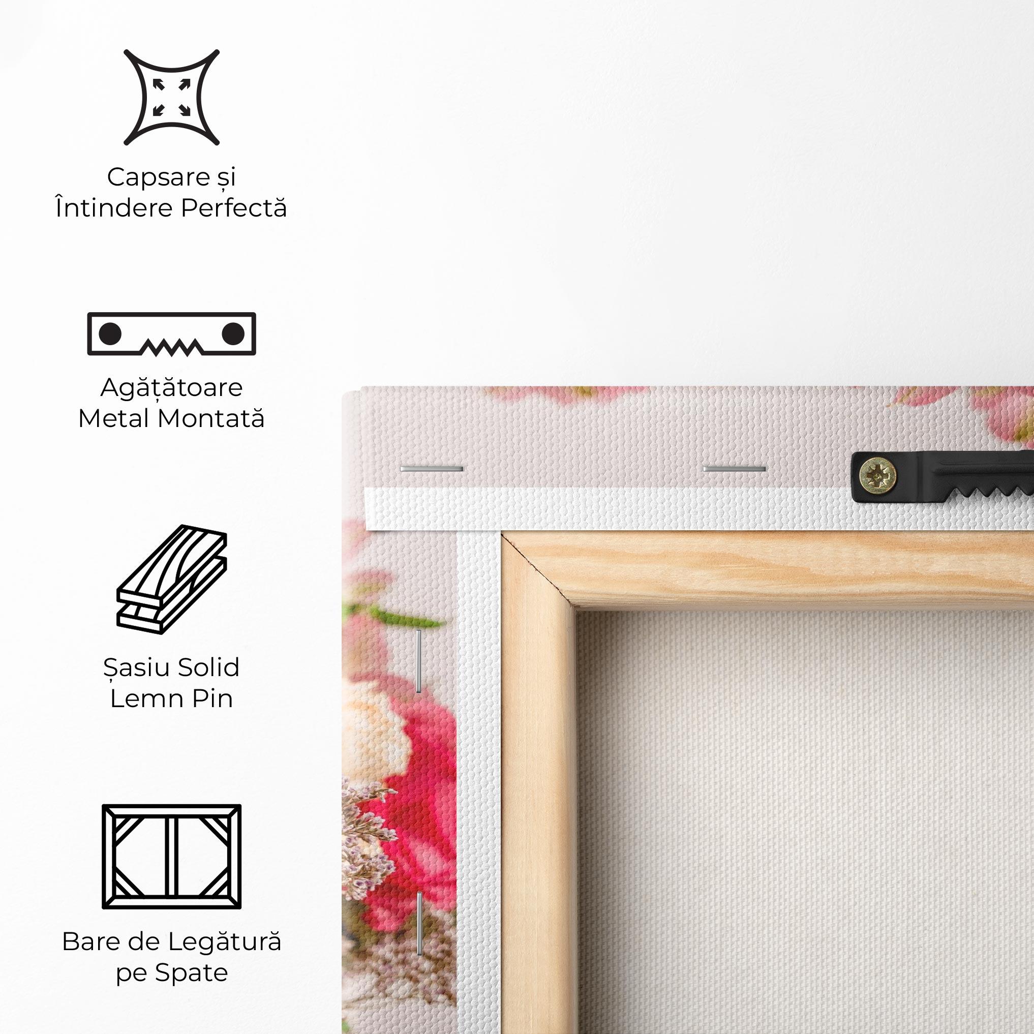 Tablou Canvas Girly Pink Bouquet mockup 5