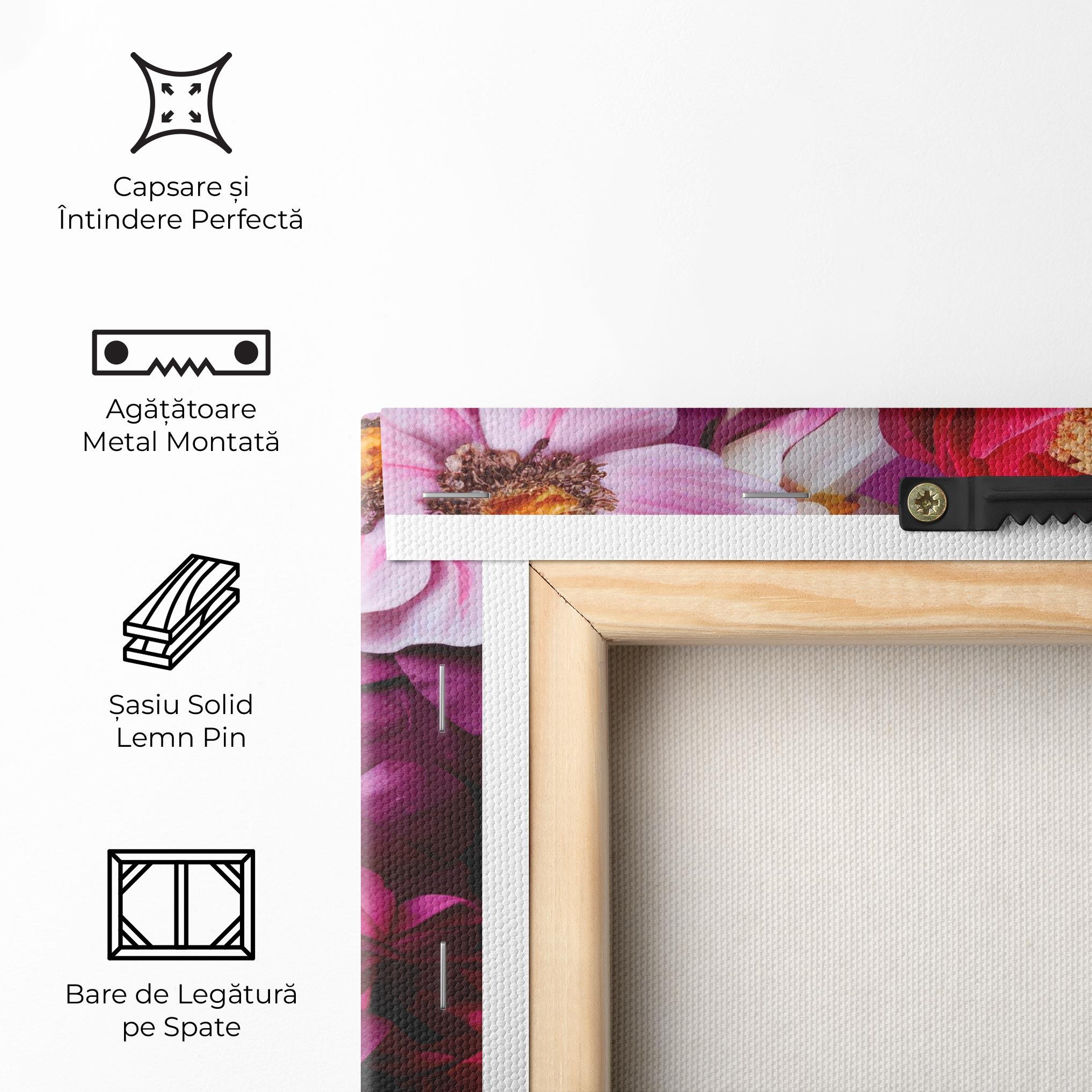 Tablou Canvas Pink Red Bouquet mockup 5