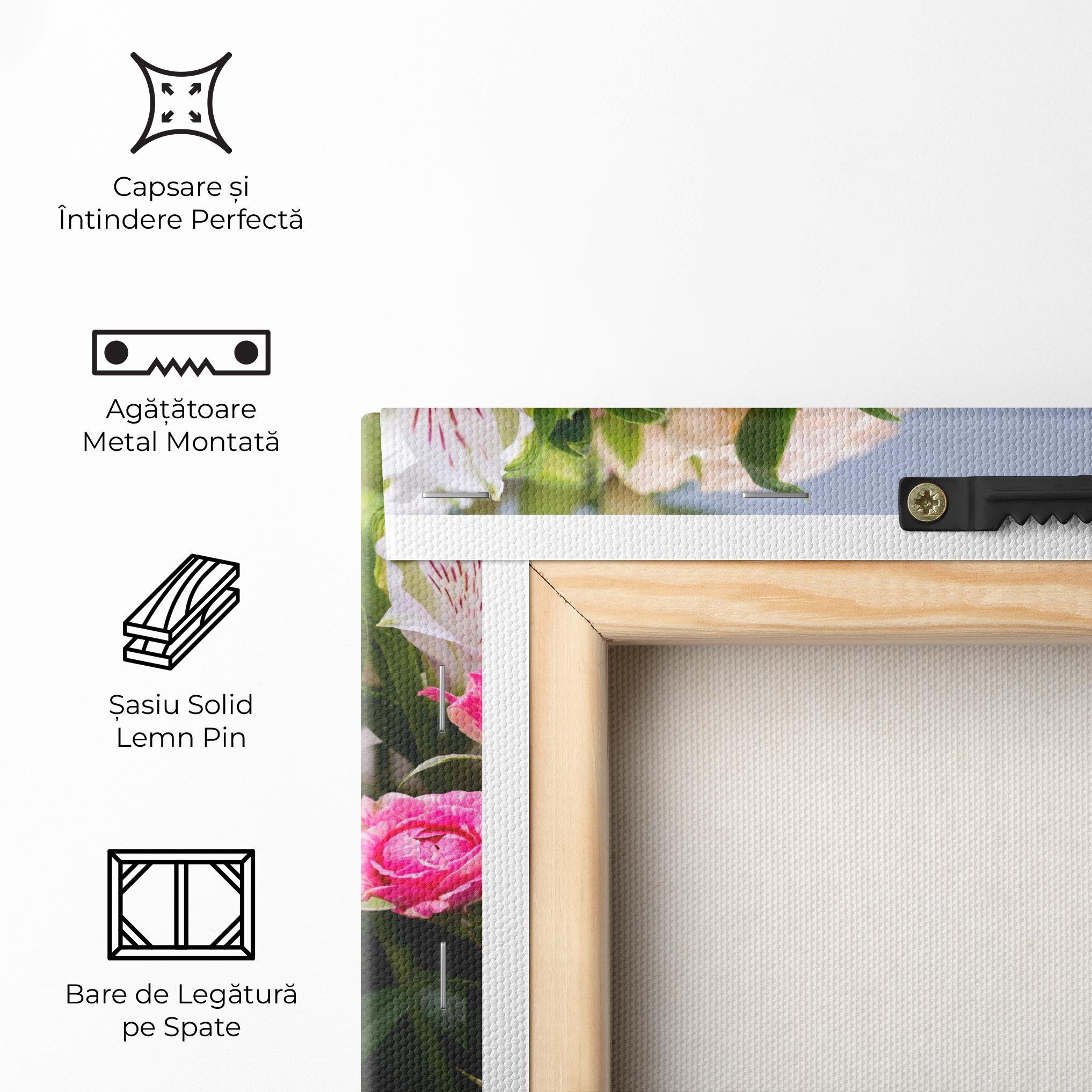 Tablou Canvas White Pink Bouquet mockup 5