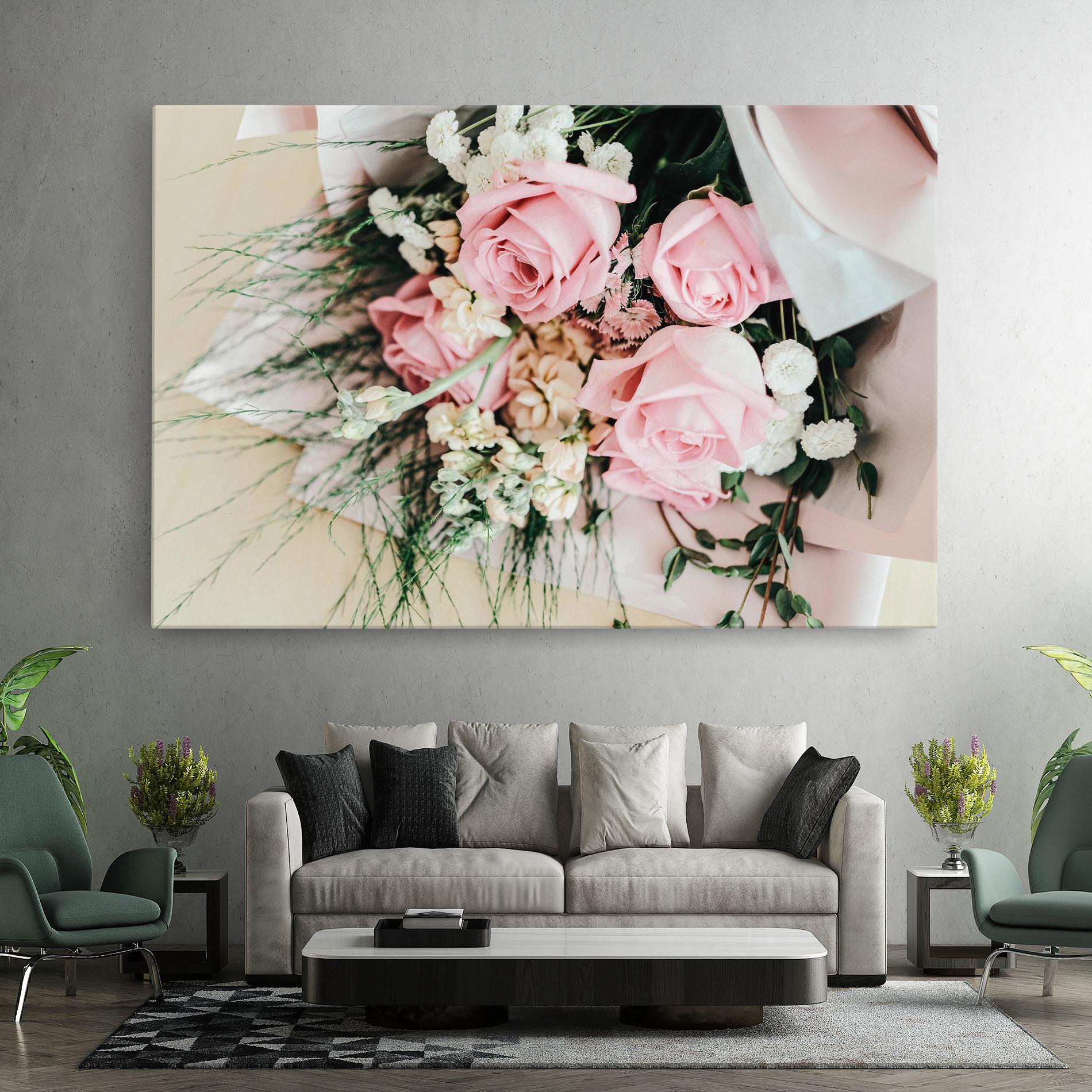 Tablou Canvas Baby Pink Bouquet mockup 7