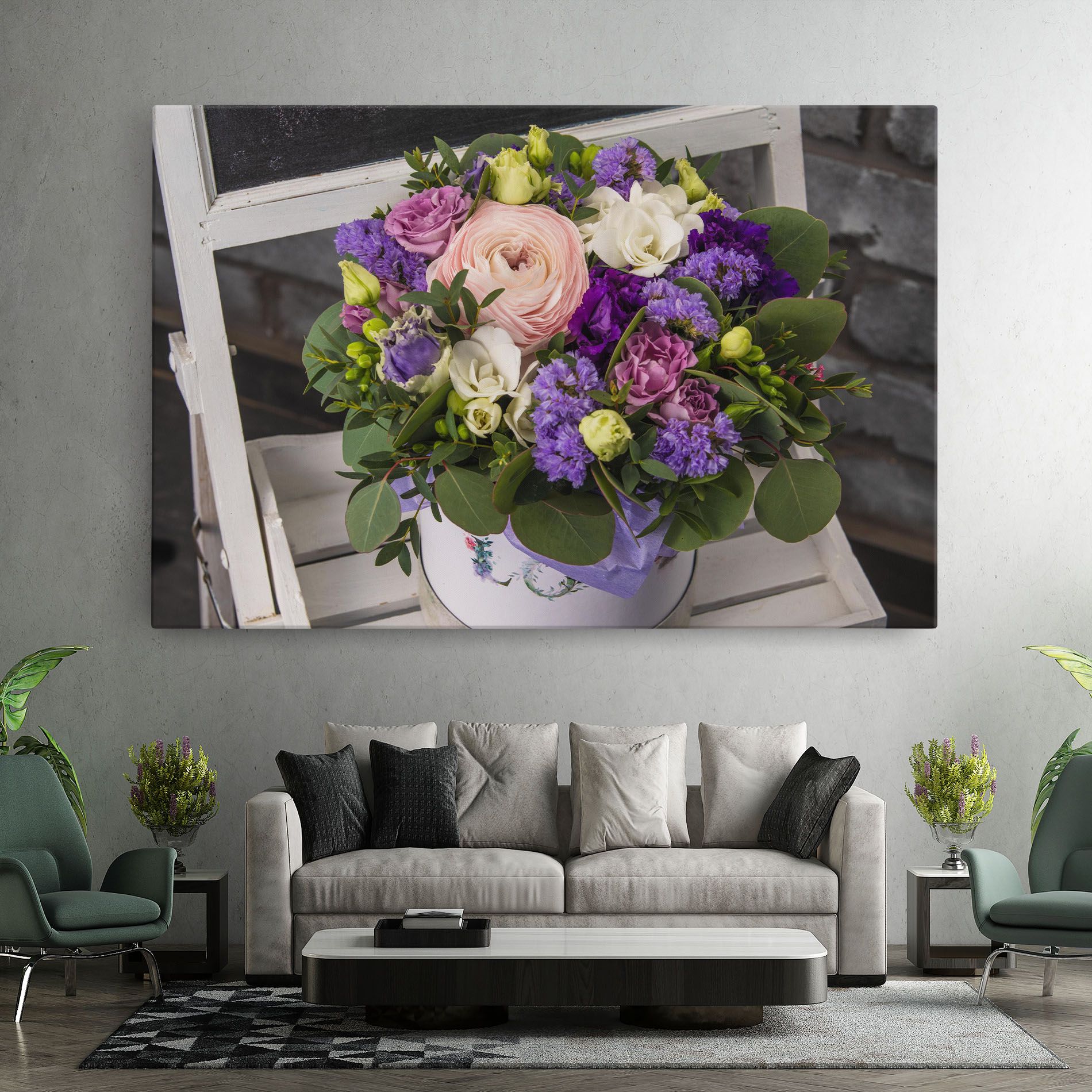 Big Pink Rose Bouquet mockup 7