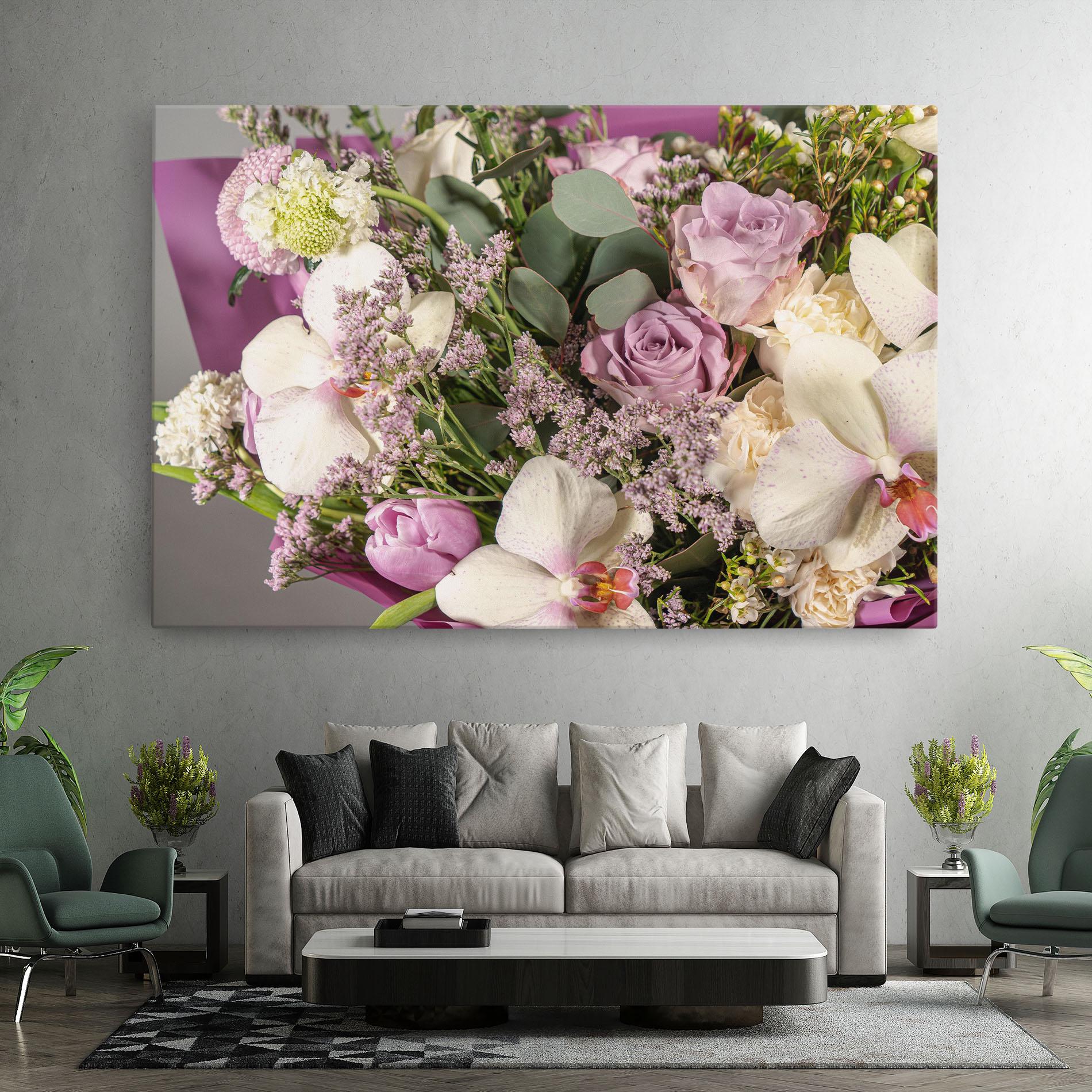 Tablou Canvas Cute Purple Bouquet mockup 7