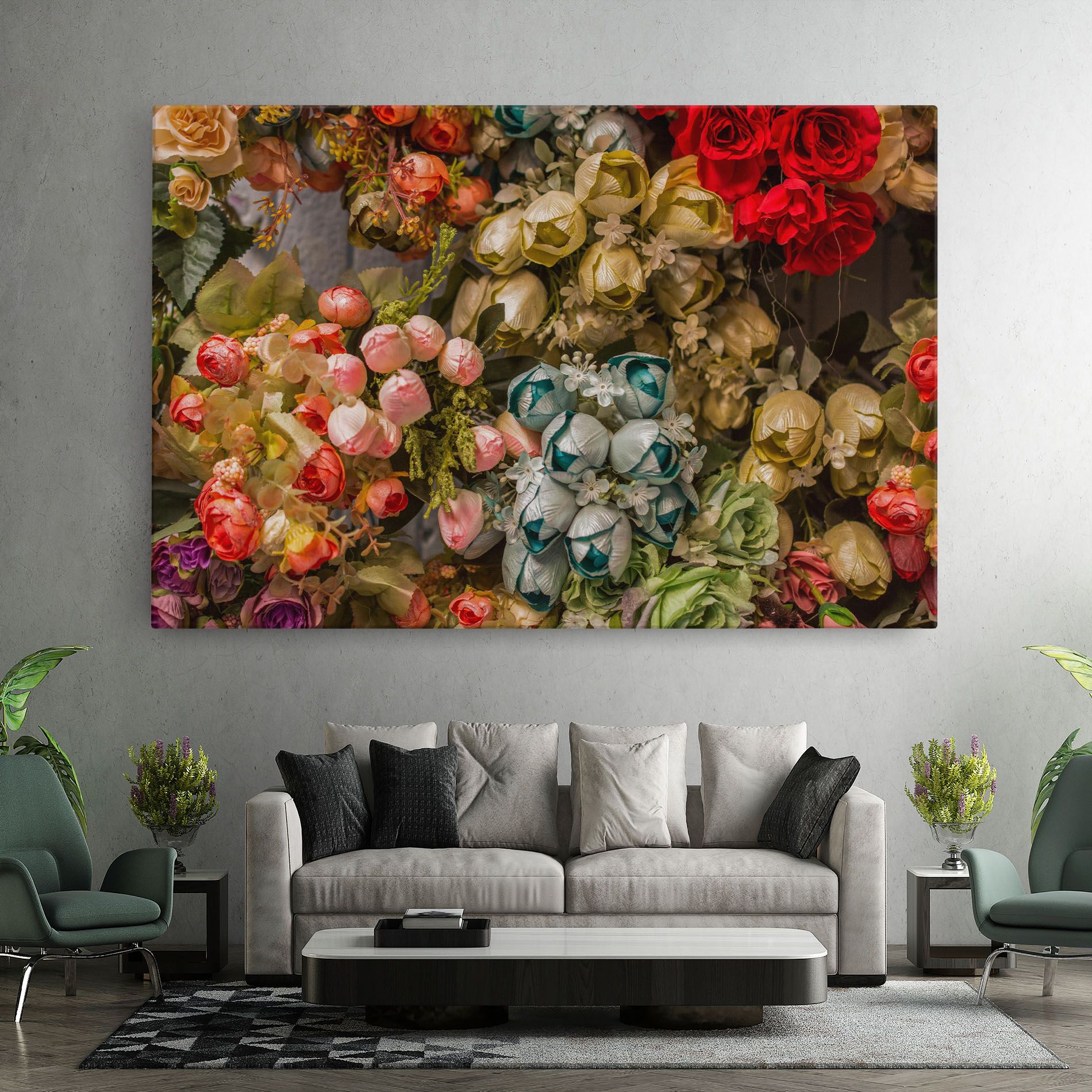 Fake Flowers Wall mockup 7
