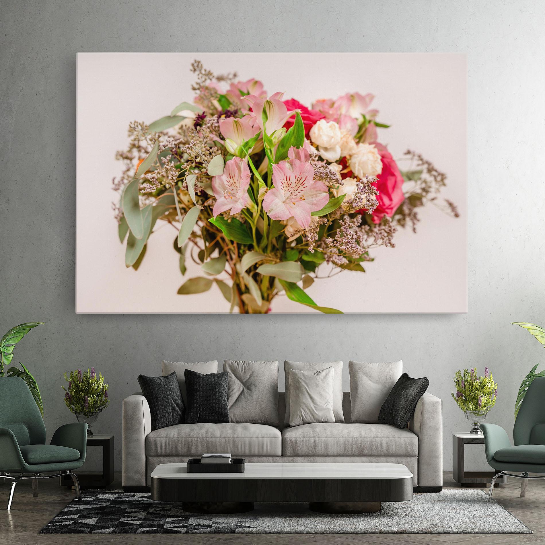 Tablou Canvas Girly Pink Bouquet mockup 7