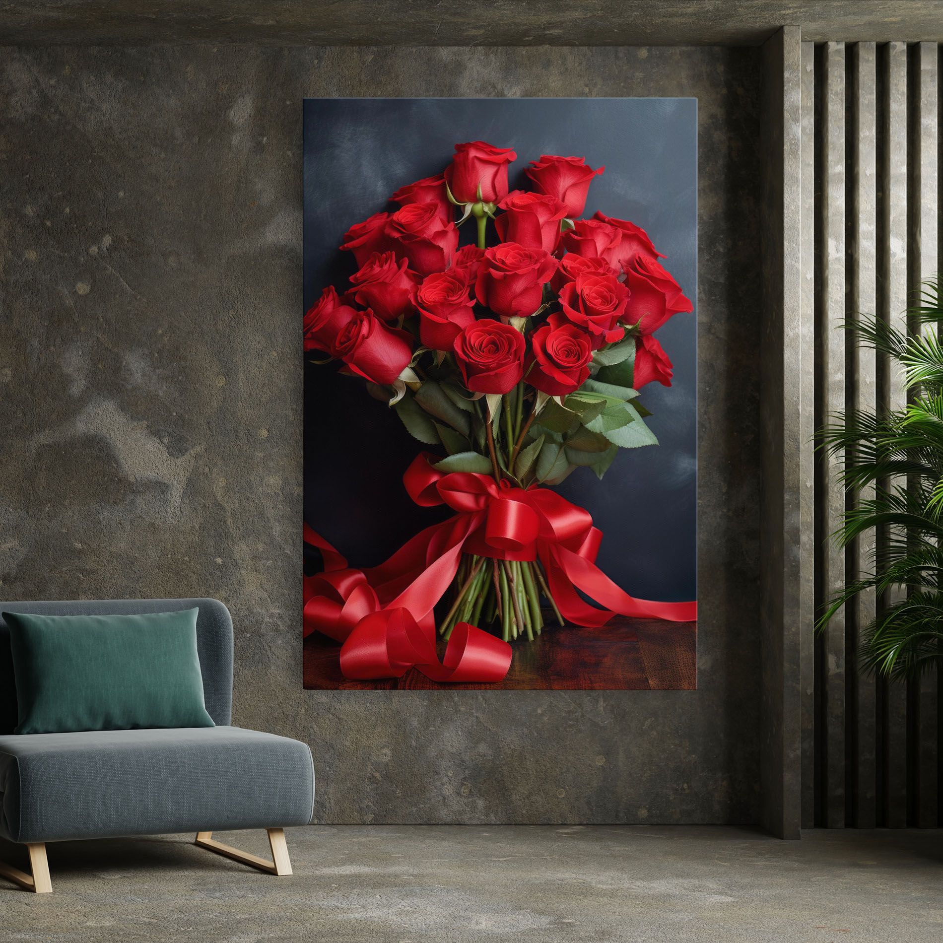 Beautiful Red Roses Bouquet mockup 7