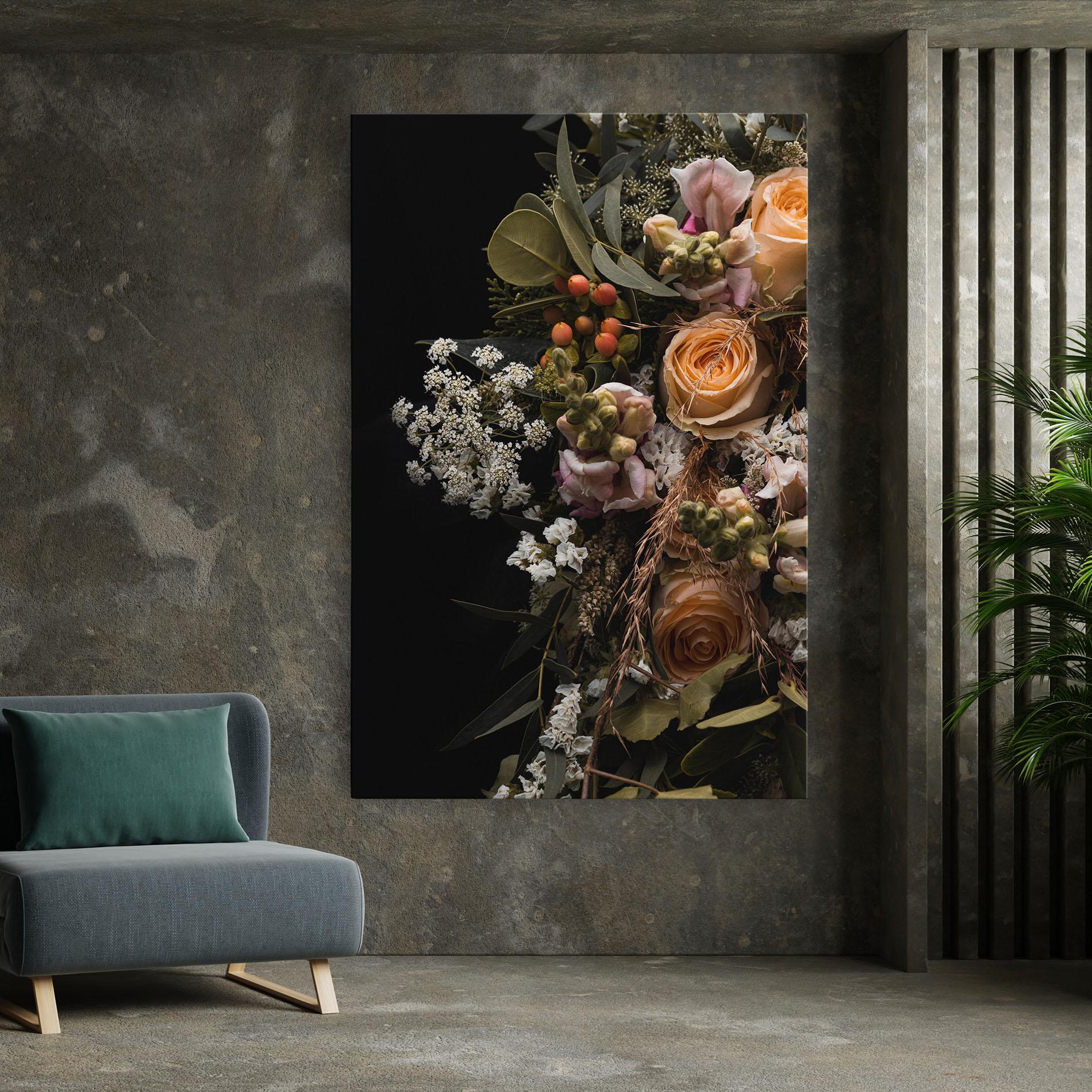 Tablou Canvas Dark Flower Bouquet mockup 7