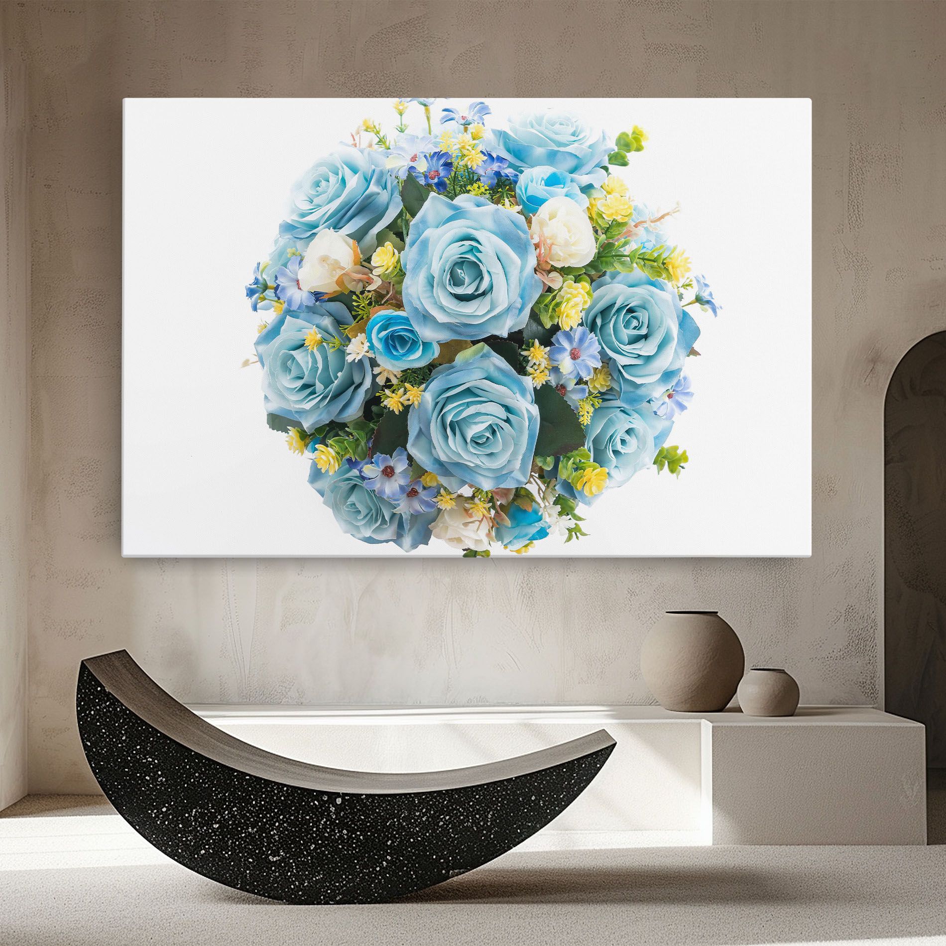Blue Roses Bouquet mockup 8