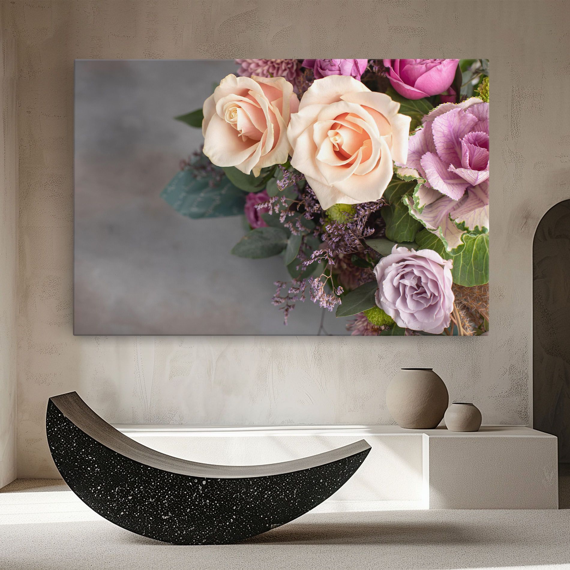 Cream Purple Bouquet mockup 8