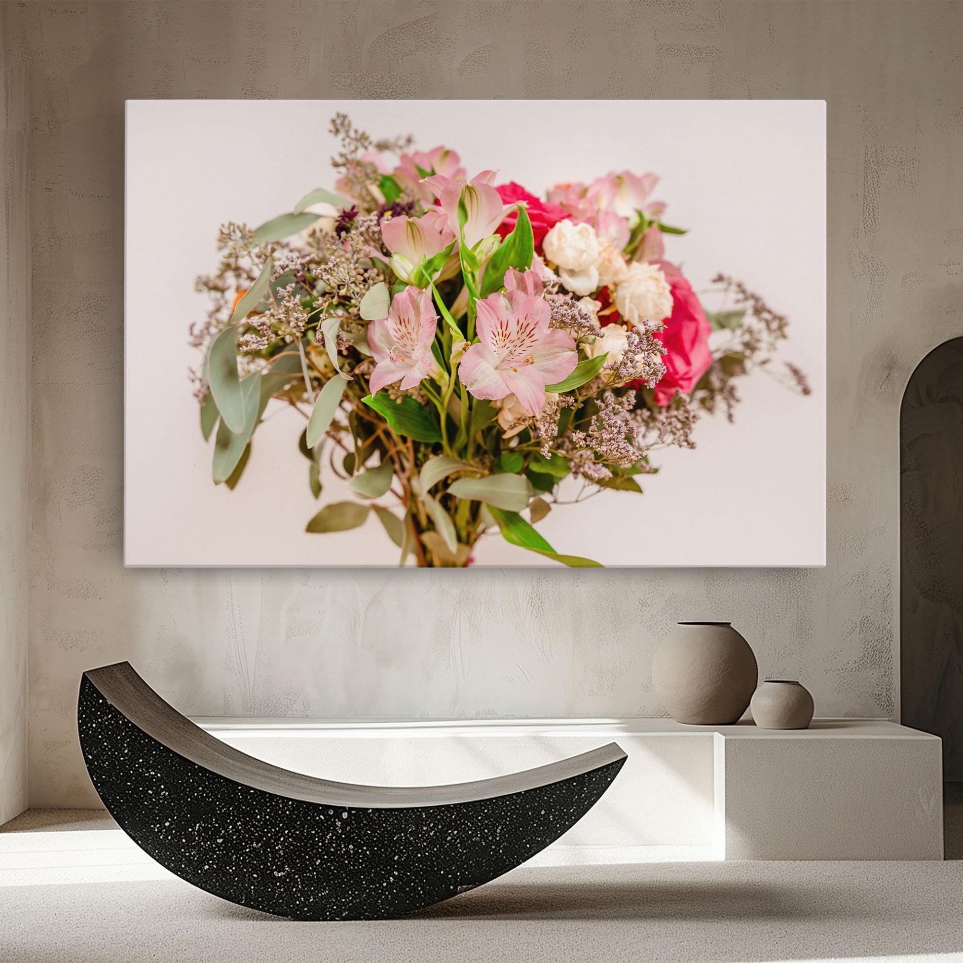 Tablou Canvas Girly Pink Bouquet mockup 8