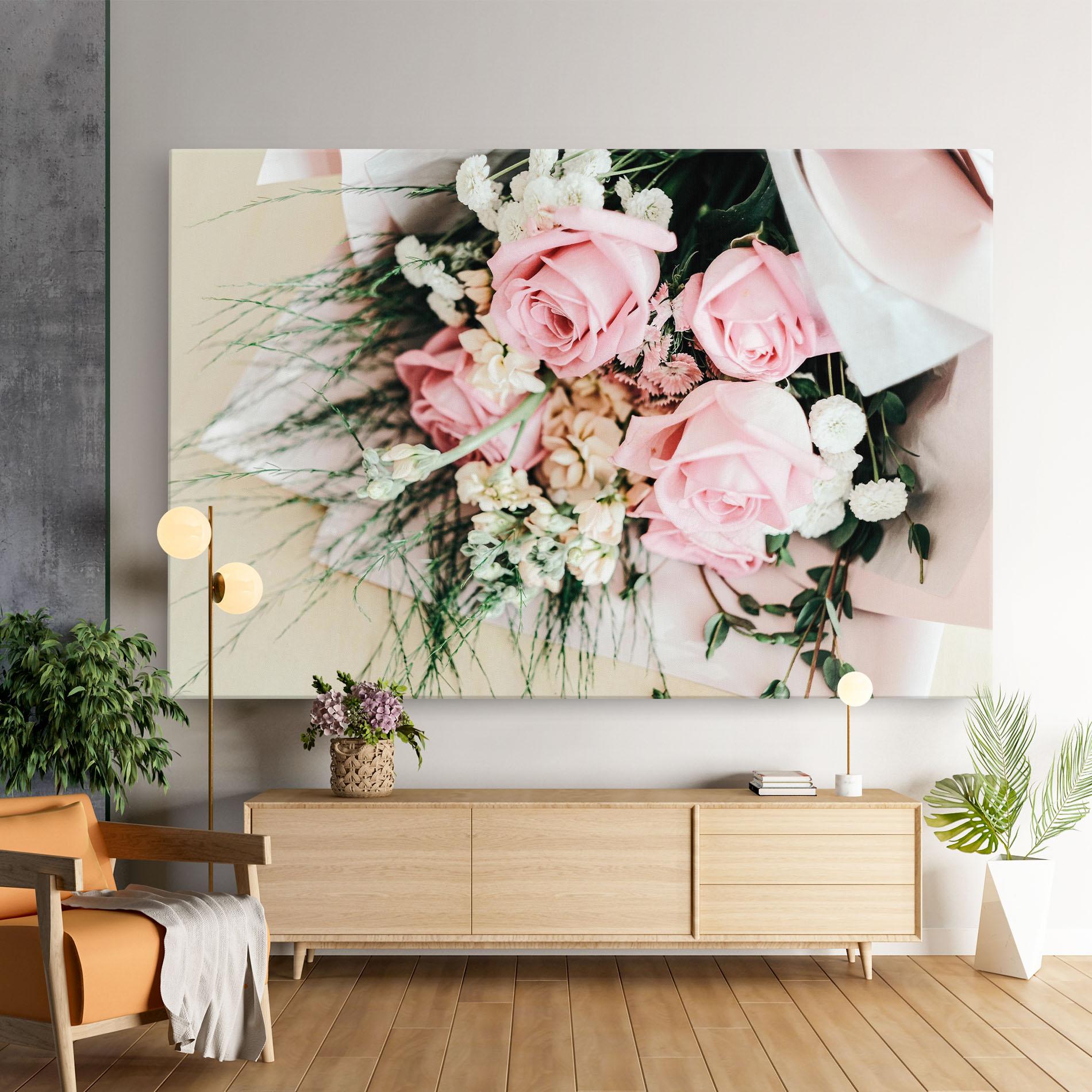 Tablou Canvas Baby Pink Bouquet mockup 9