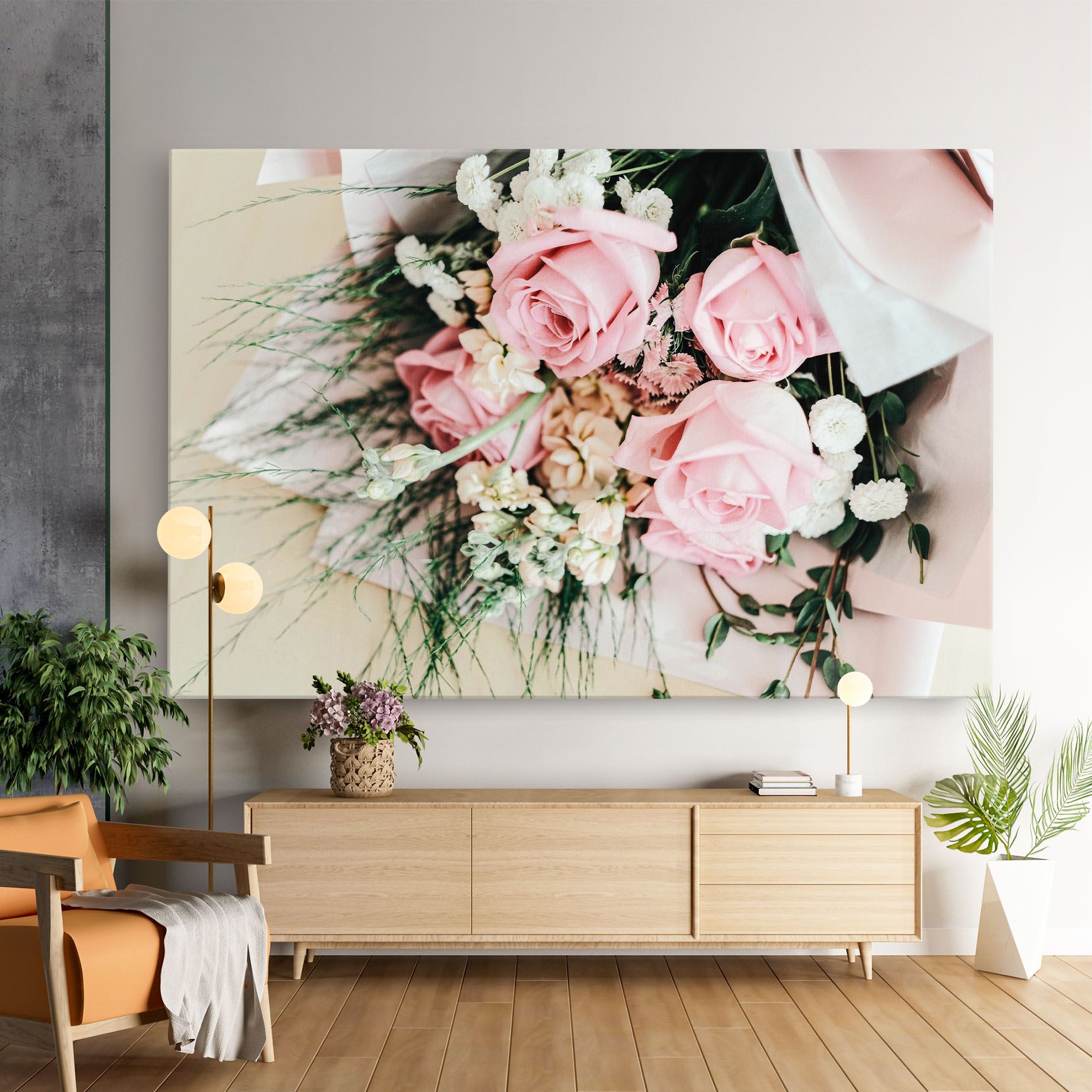 Baby Pink Bouquet mockup 9