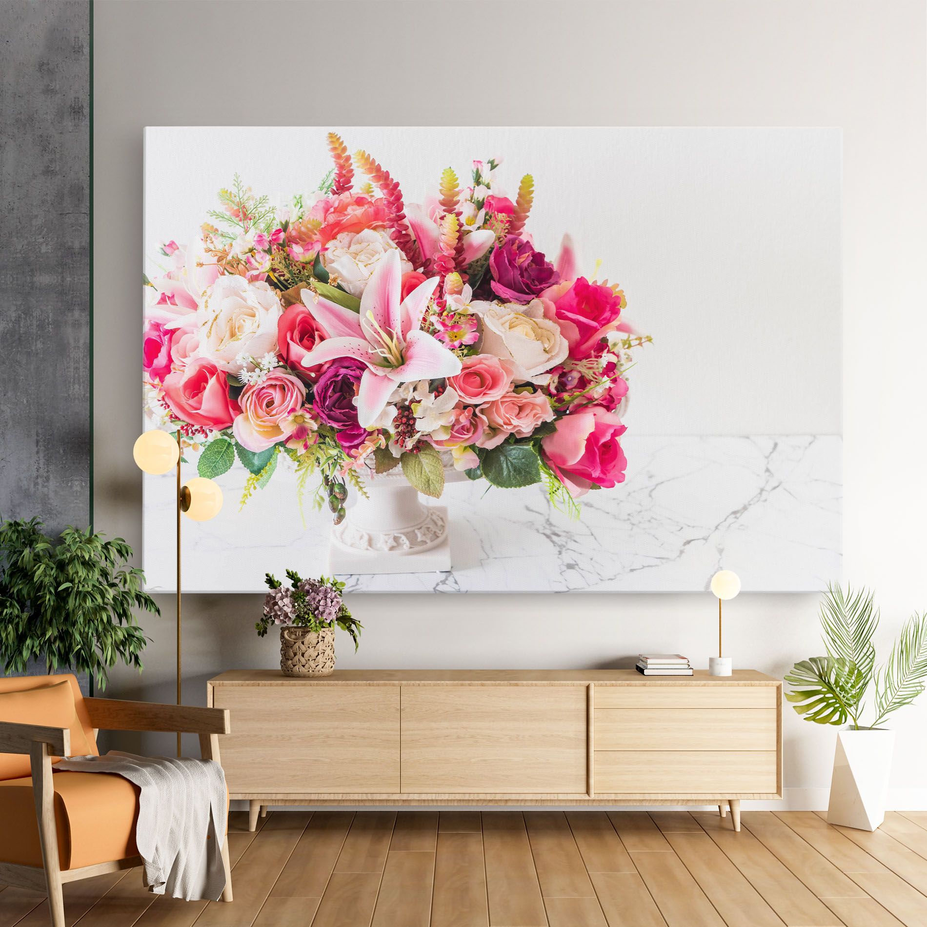 Bouquet Flowers Vase mockup 9