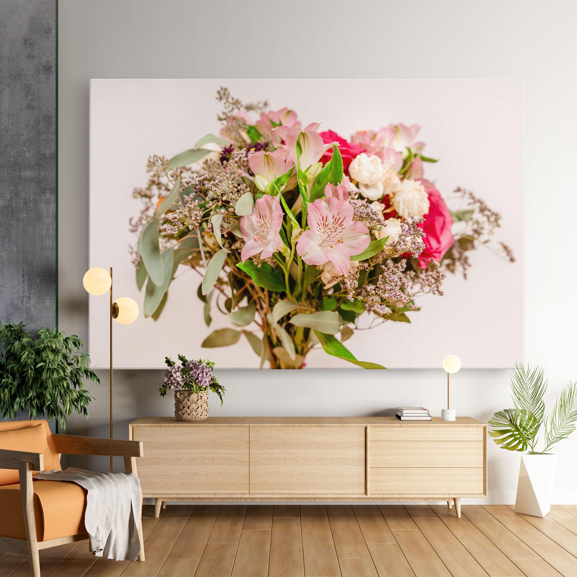 Tablou Canvas Girly Pink Bouquet mockup 9