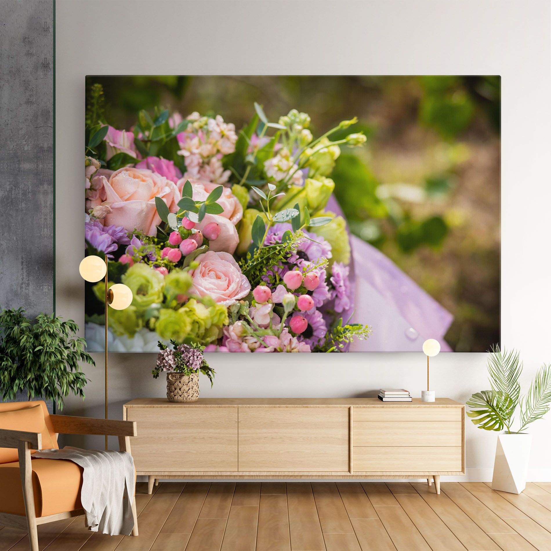 Green Pink Bouquet mockup 9