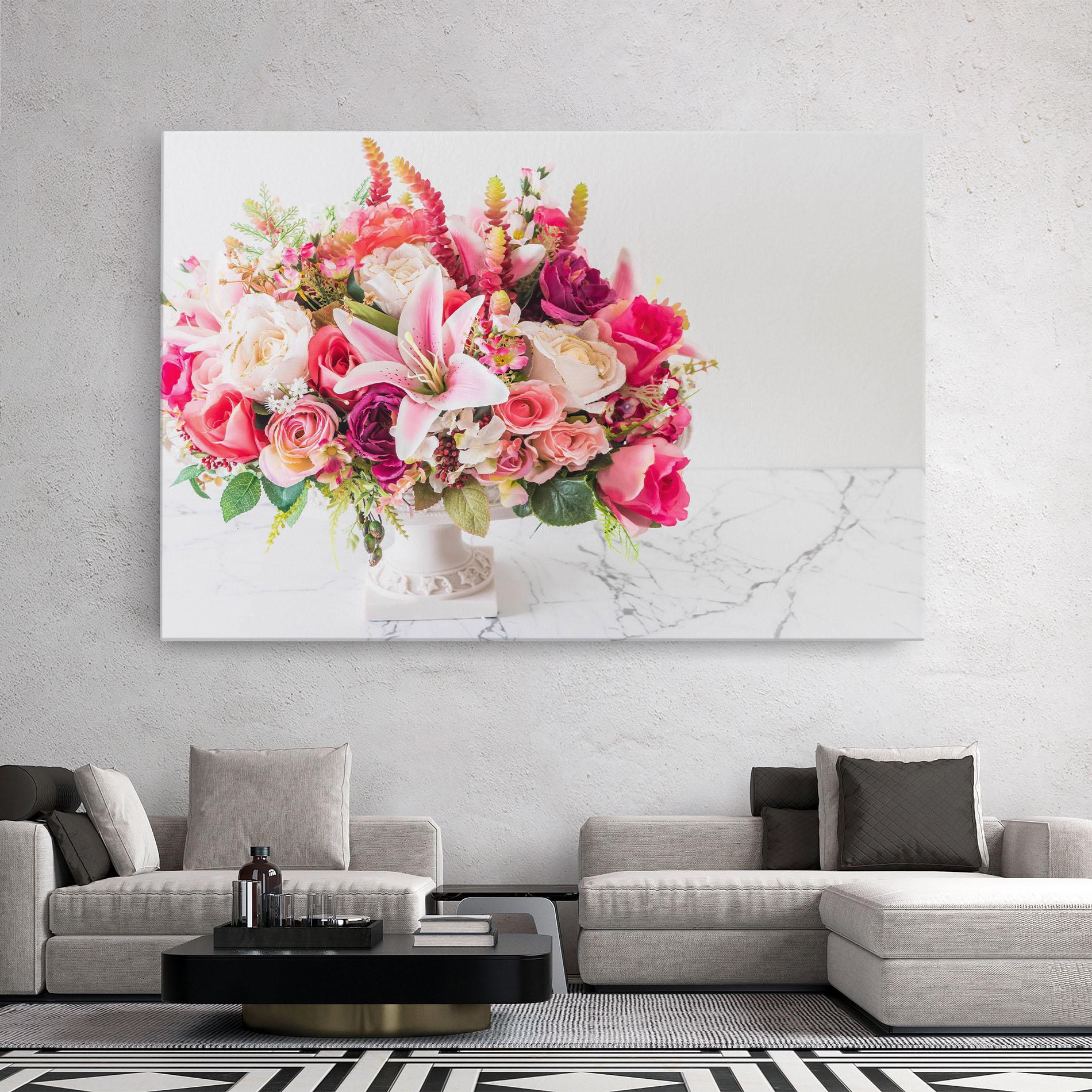 Tablou Canvas Bouquet Flowers Vase mockup 2