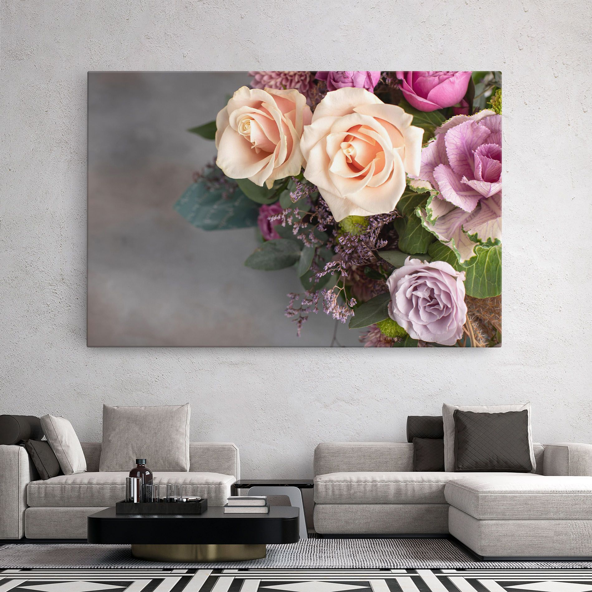 Cream Purple Bouquet mockup 2