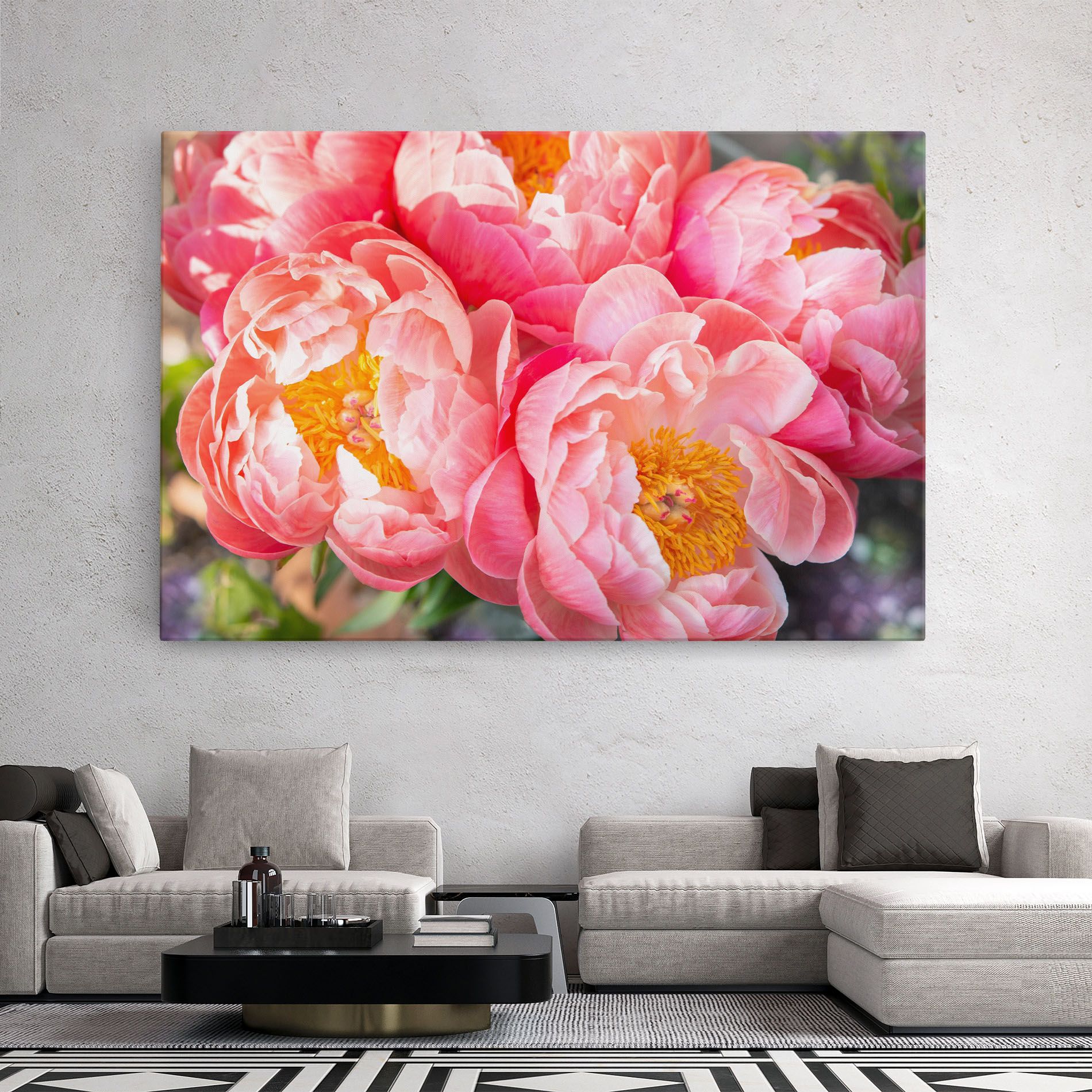 Opened Peonies Bouquet mockup 2