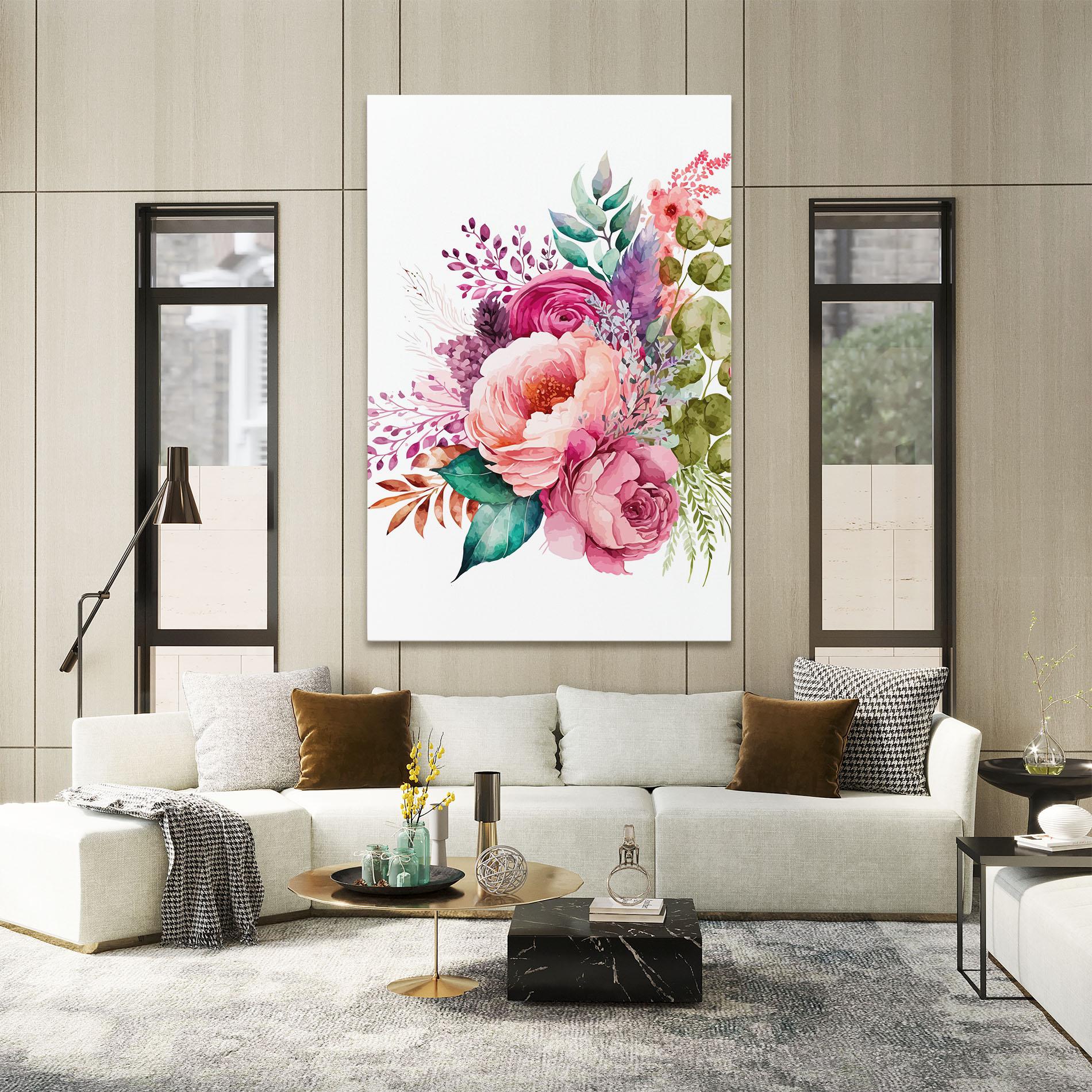 Tablou Canvas Bouquet Of Pink Roses mockup 2